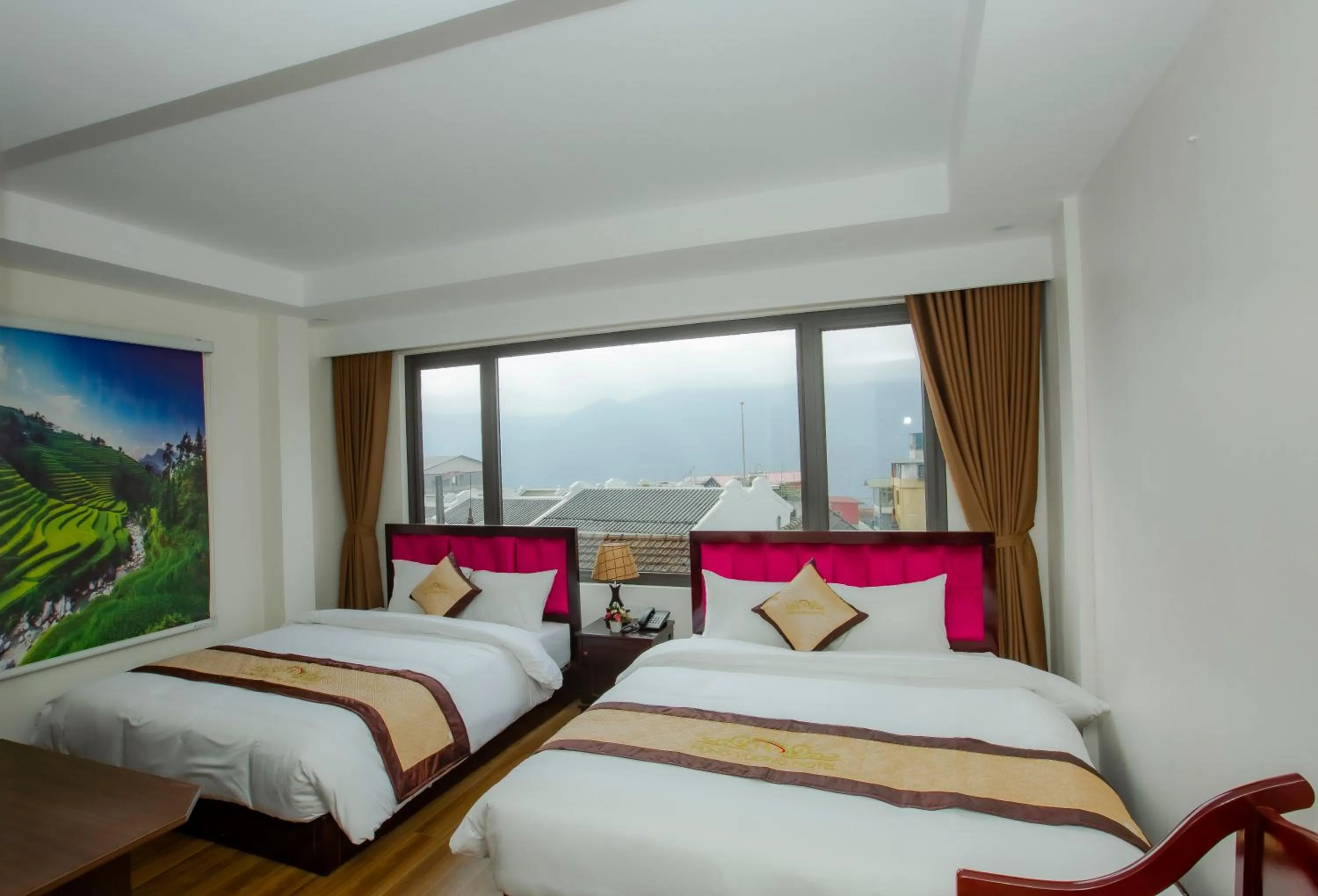 Bed in SAPA KING HOTEL HUNG VUONG HOTEl