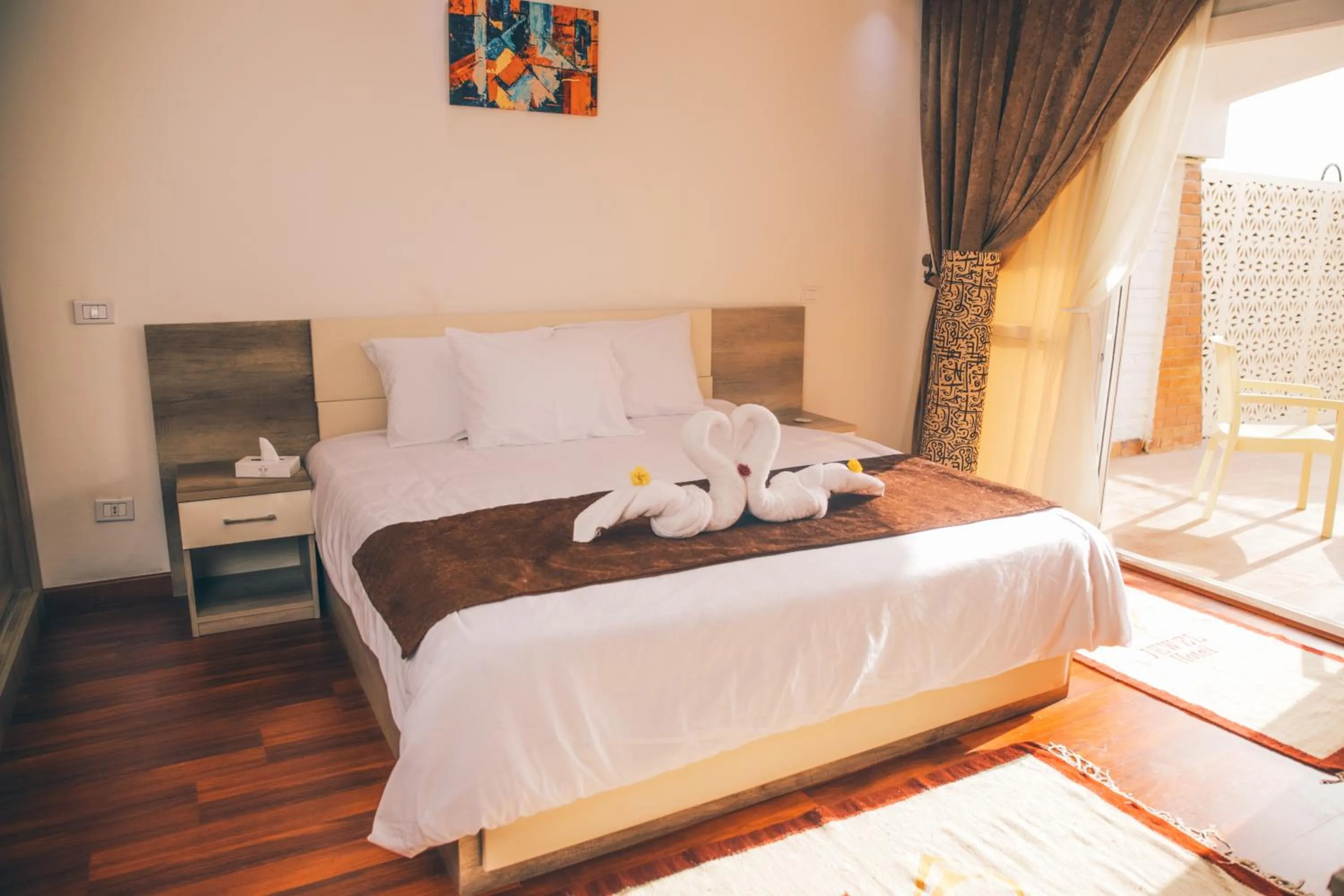 Bed in Jewel Maadi Cabins and Club