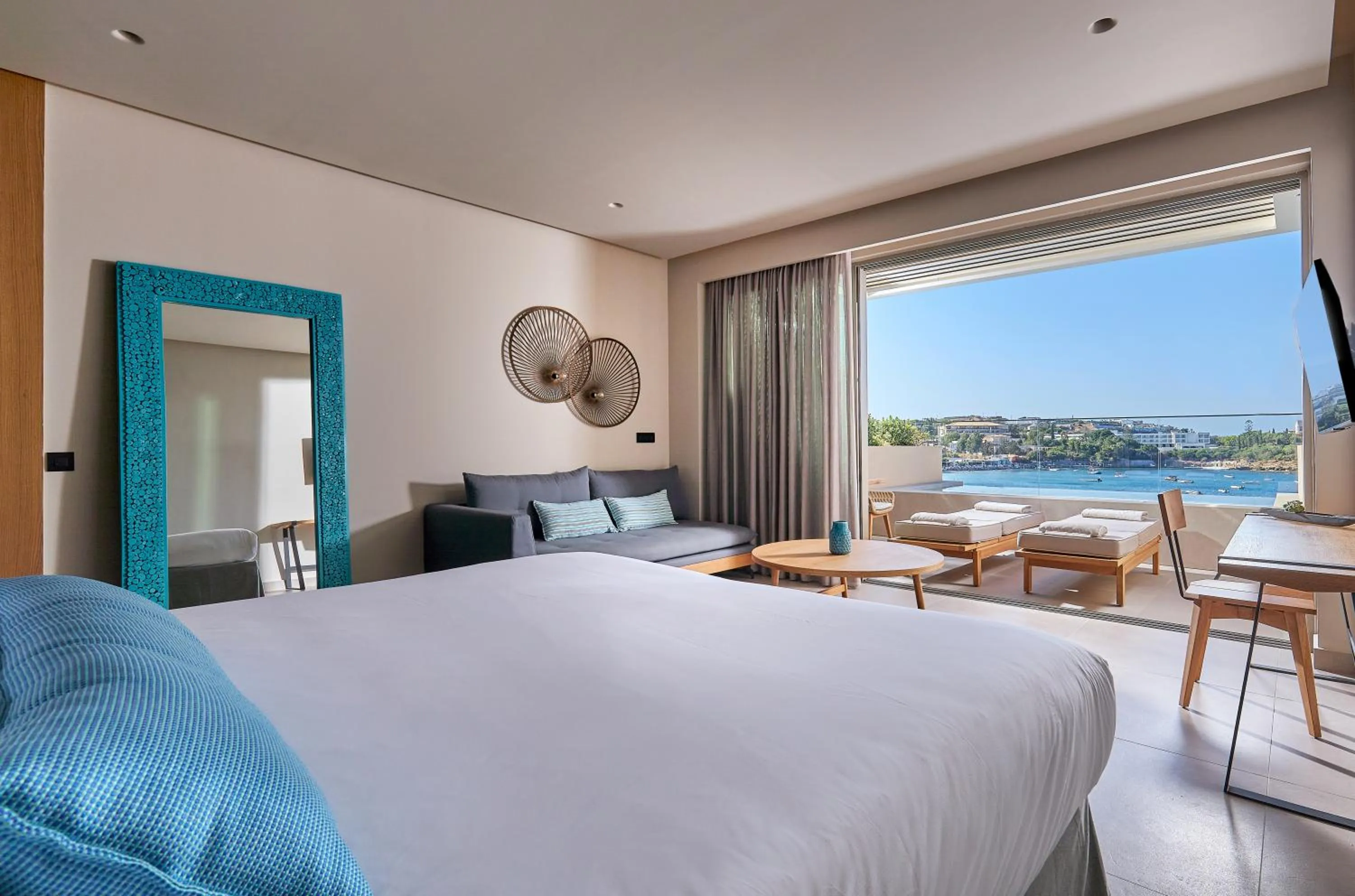 Bedroom, Bed in Castello Infinity Suites - Adults Only