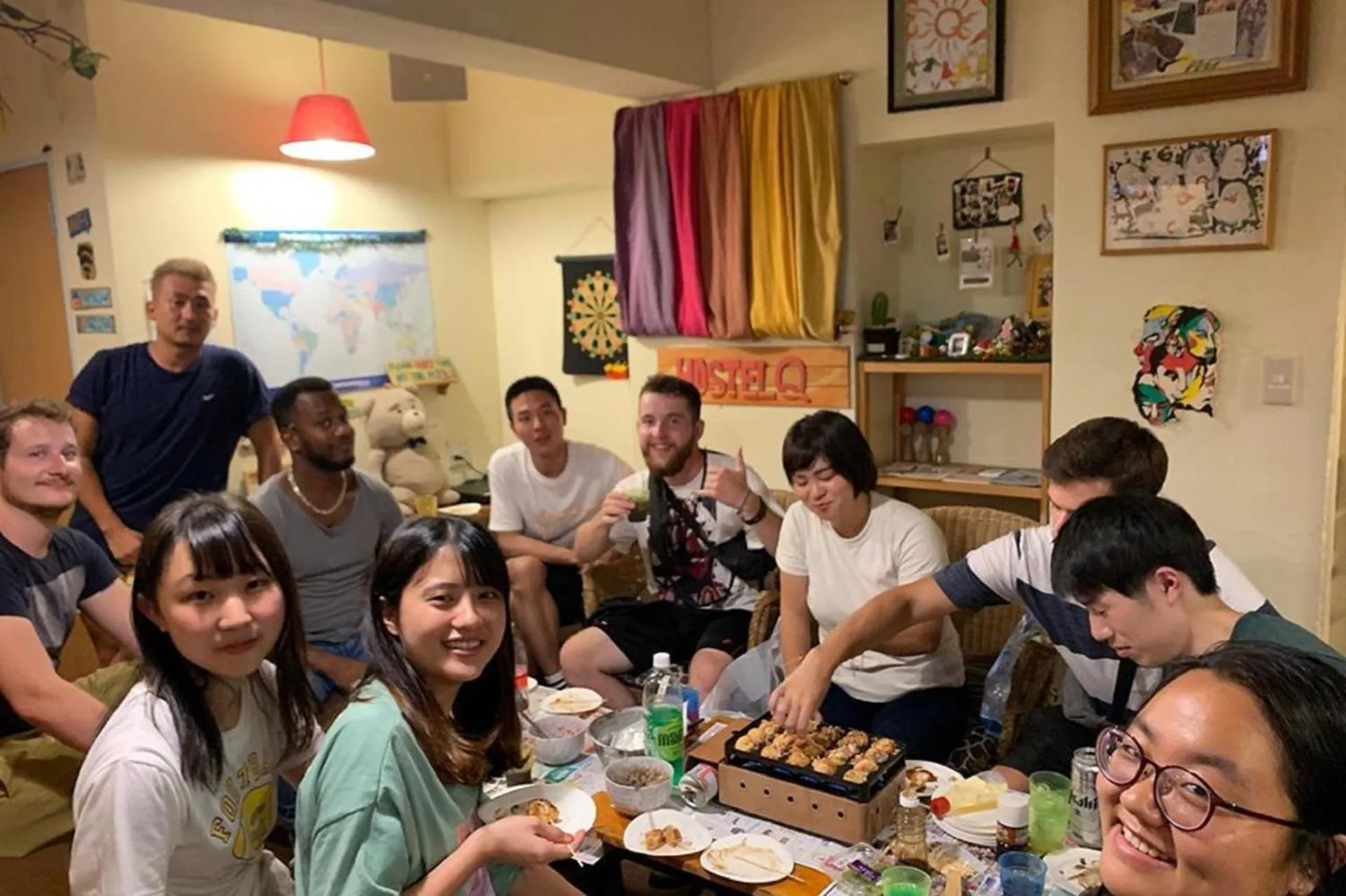 group of guests in Hostel Q