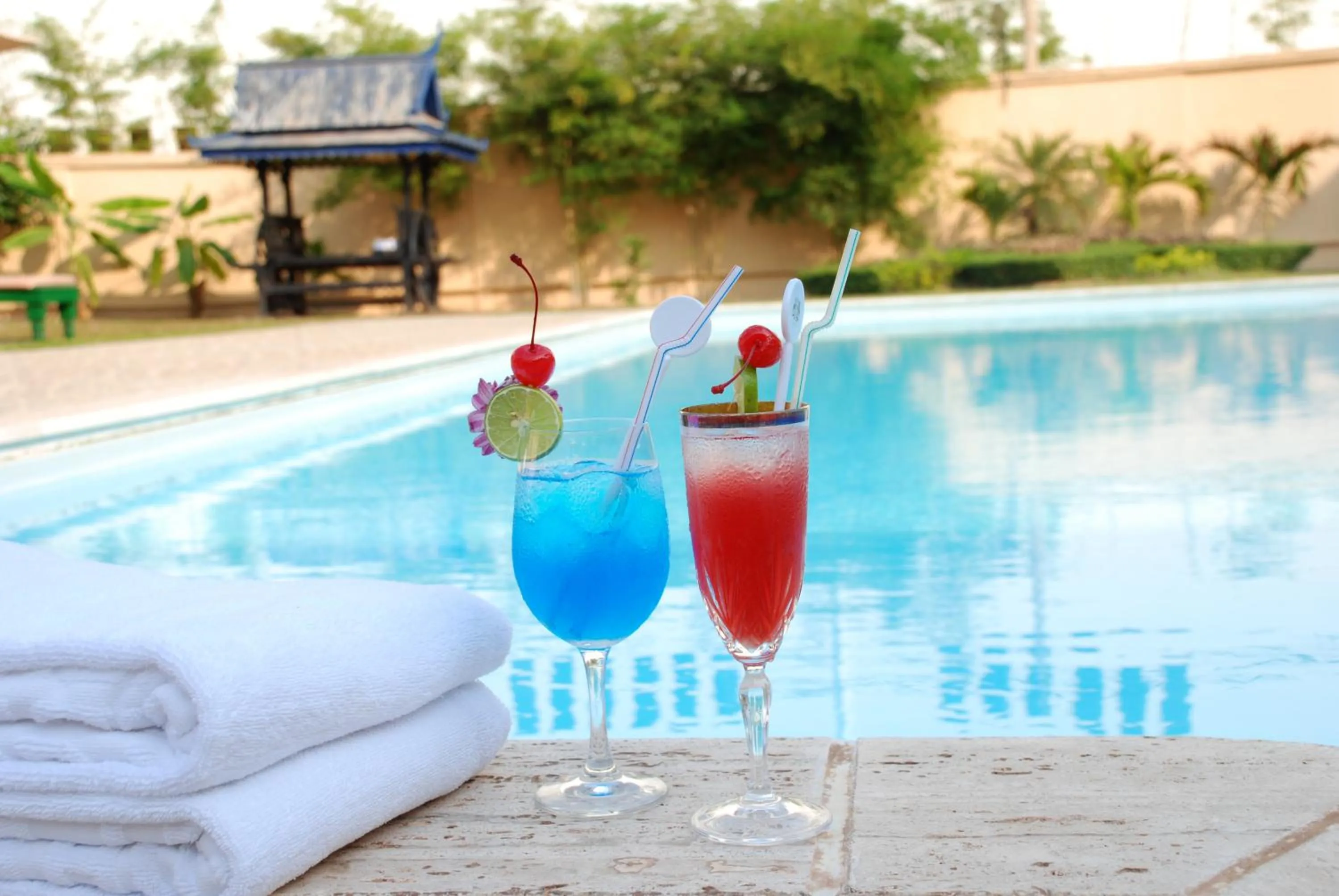 Pool view in City Angkor Hotel