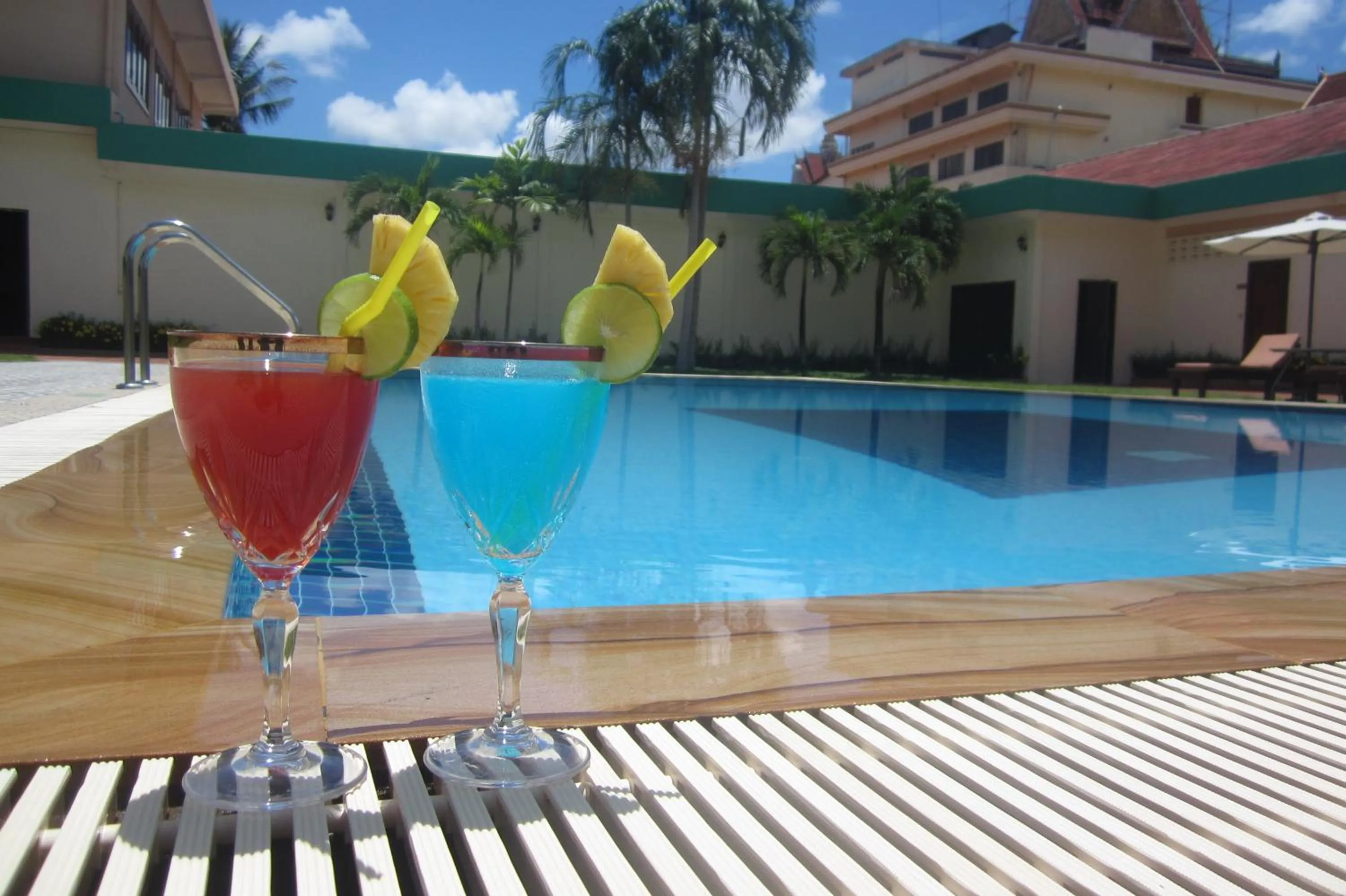 Pool view in City Angkor Hotel