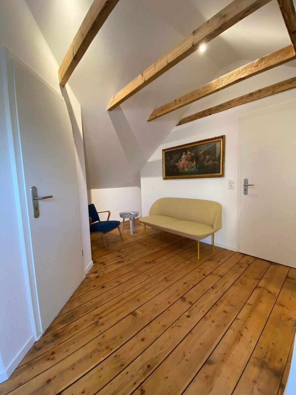 Living room, Bed in Ferienhaus Chemnitz