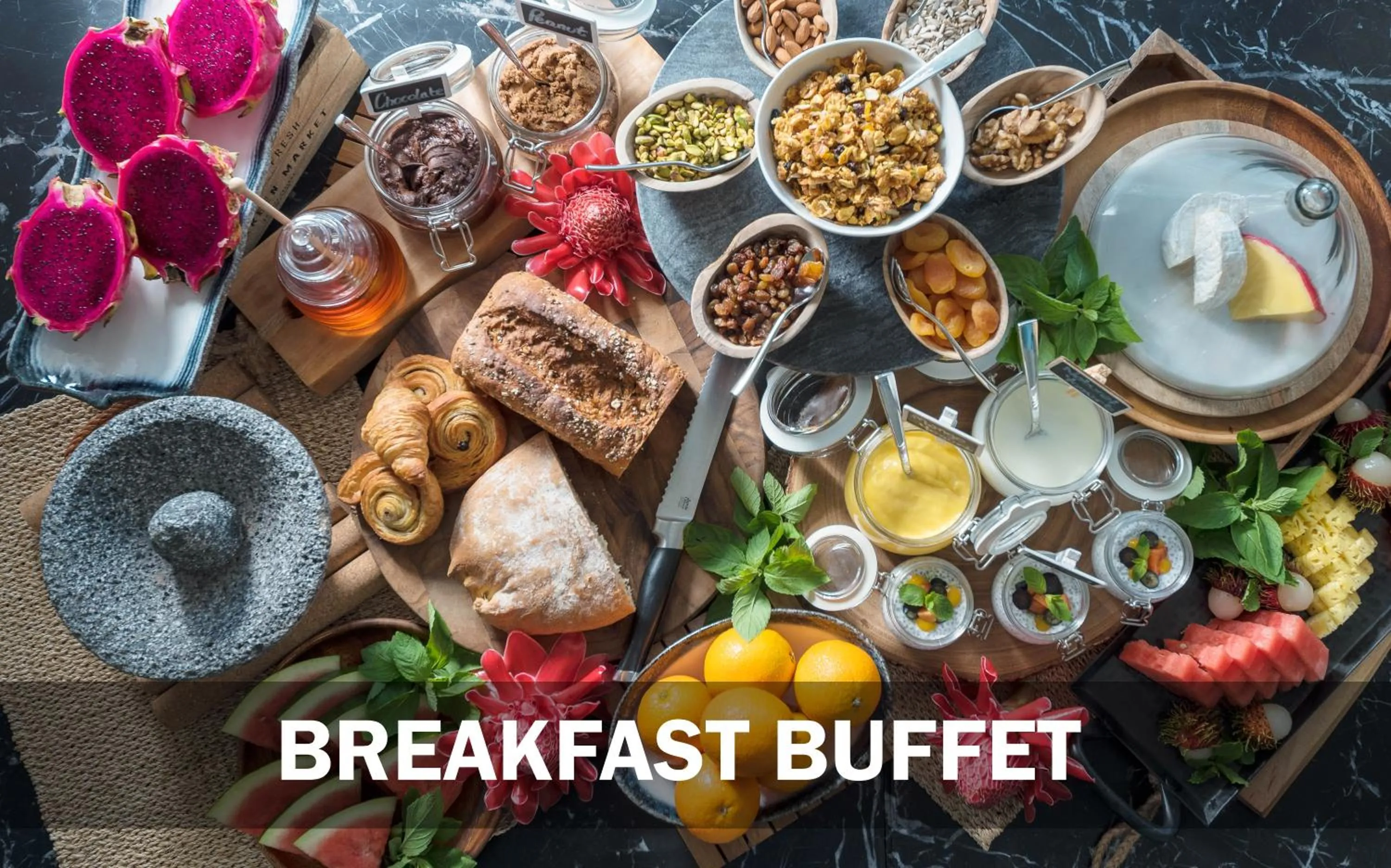 Continental breakfast in Cove 55