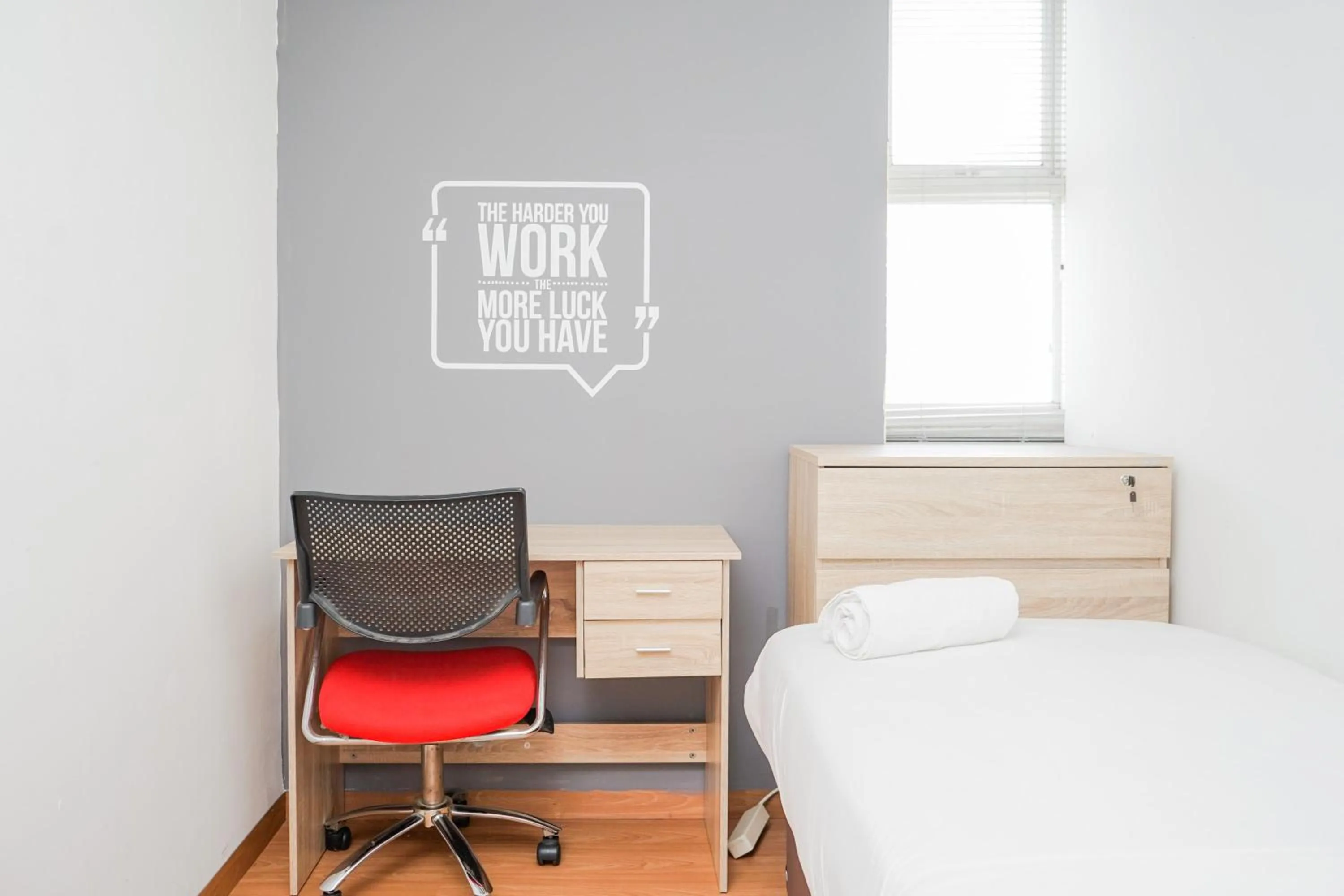 Bed in Cozy 2BR Apartment at Tuscany Residences With Garden View By Travelio