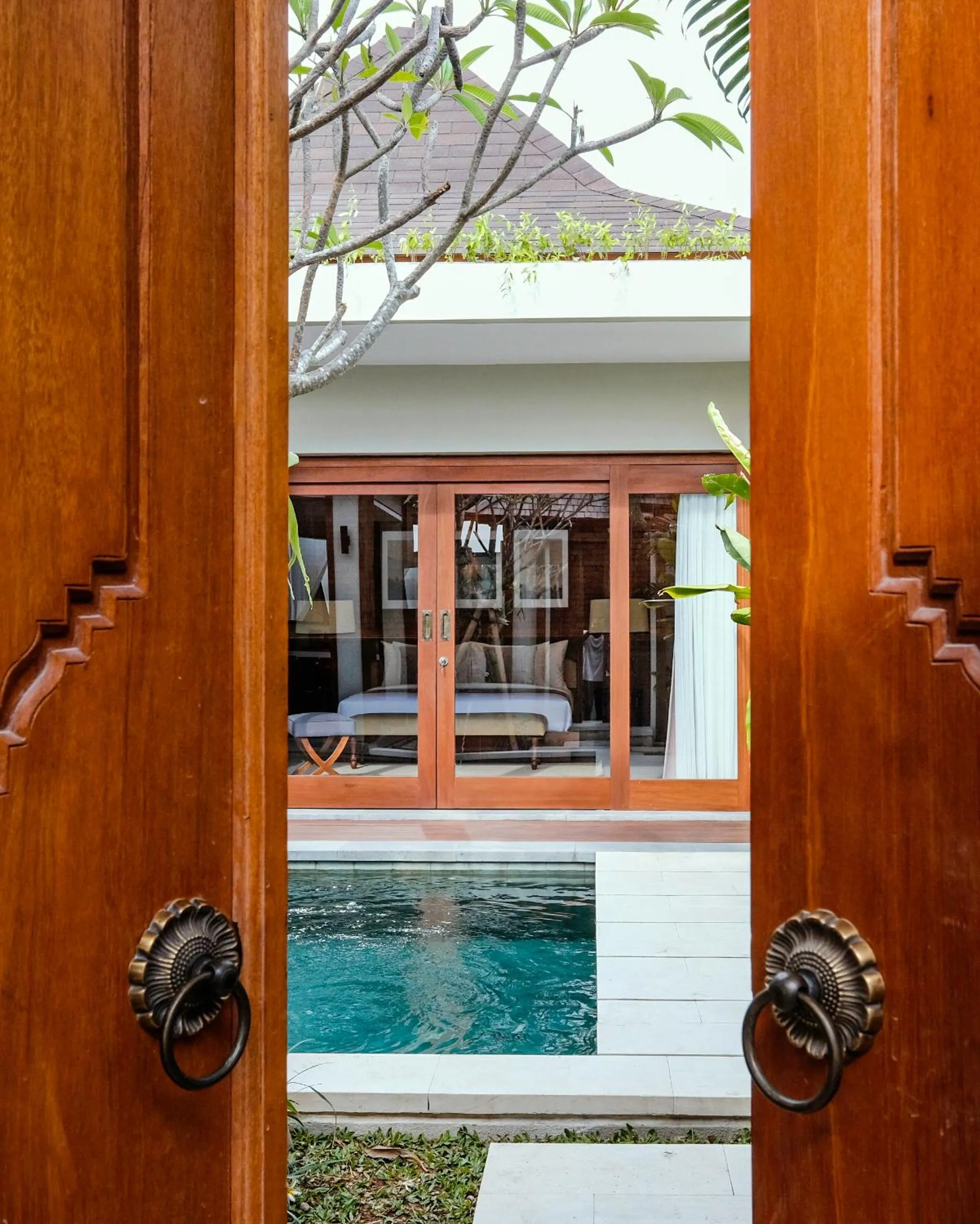 Pool view in Sampatti Villas