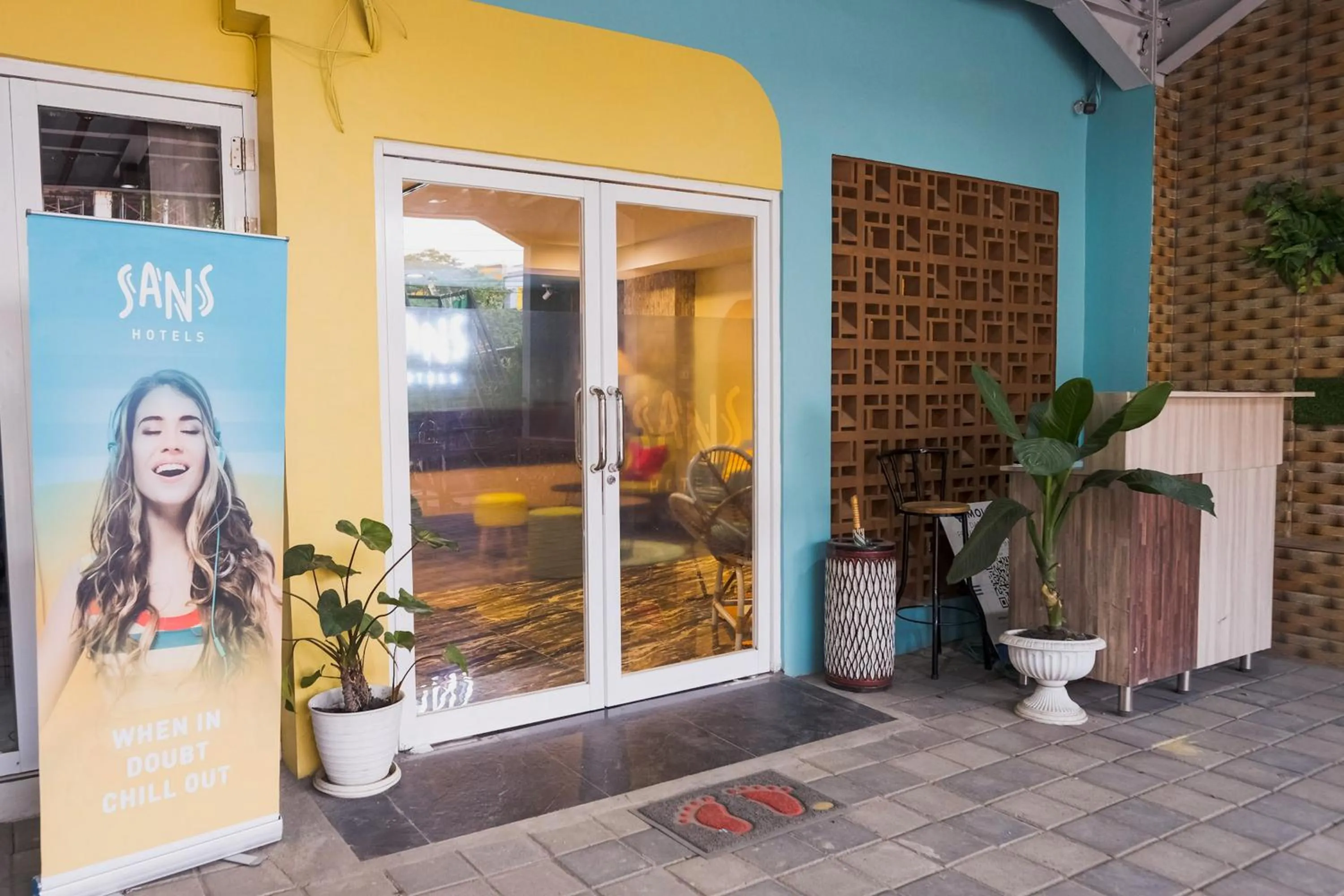 Facade/entrance in Sans Hotel Cemara Asri Medan