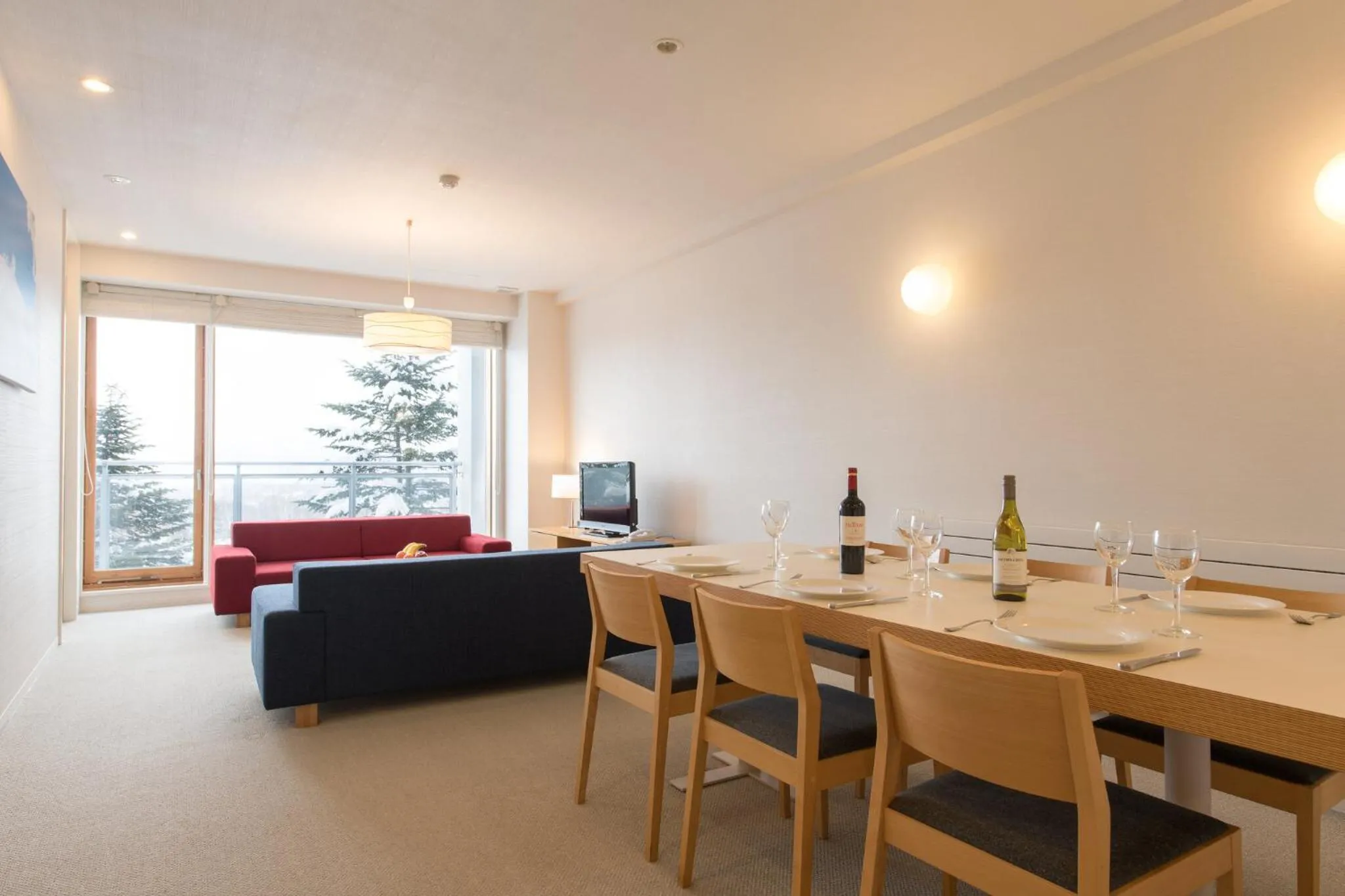 Living room in Niseko Landmark View