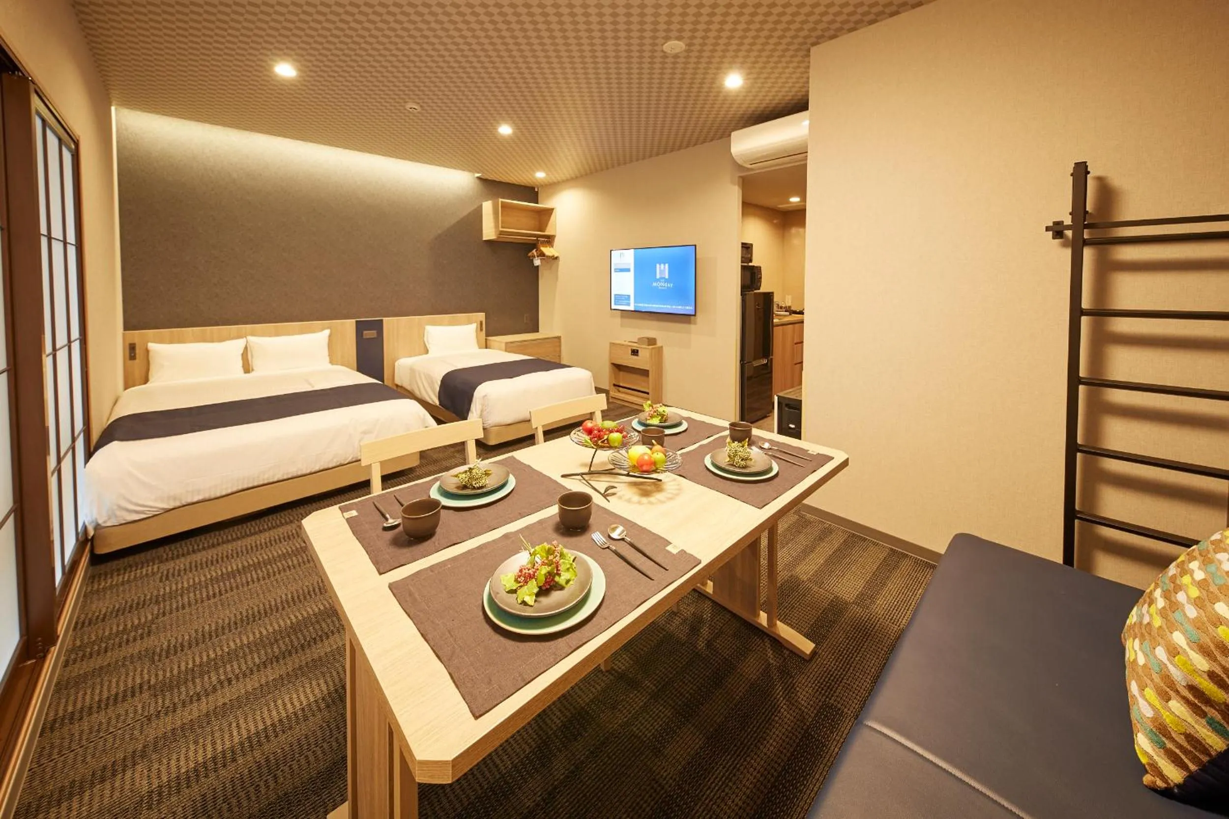 Bed in MONday Apart Premium UENO OKACHIMACHI