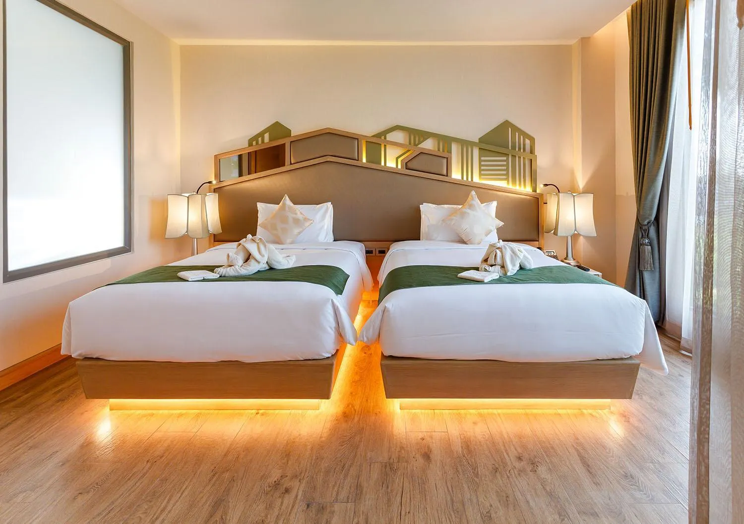 Bed in W1Bangkoknoi Hotel