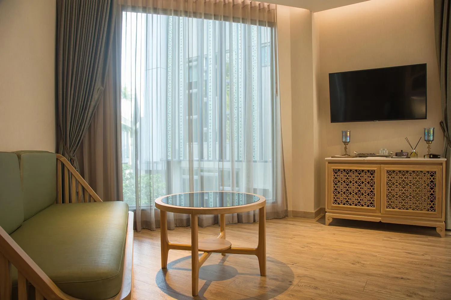 Seating area in W1Bangkoknoi Hotel