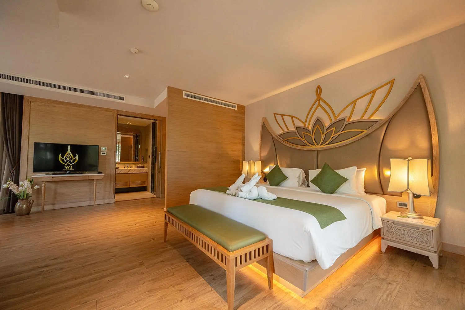 Bed in W1Bangkoknoi Hotel