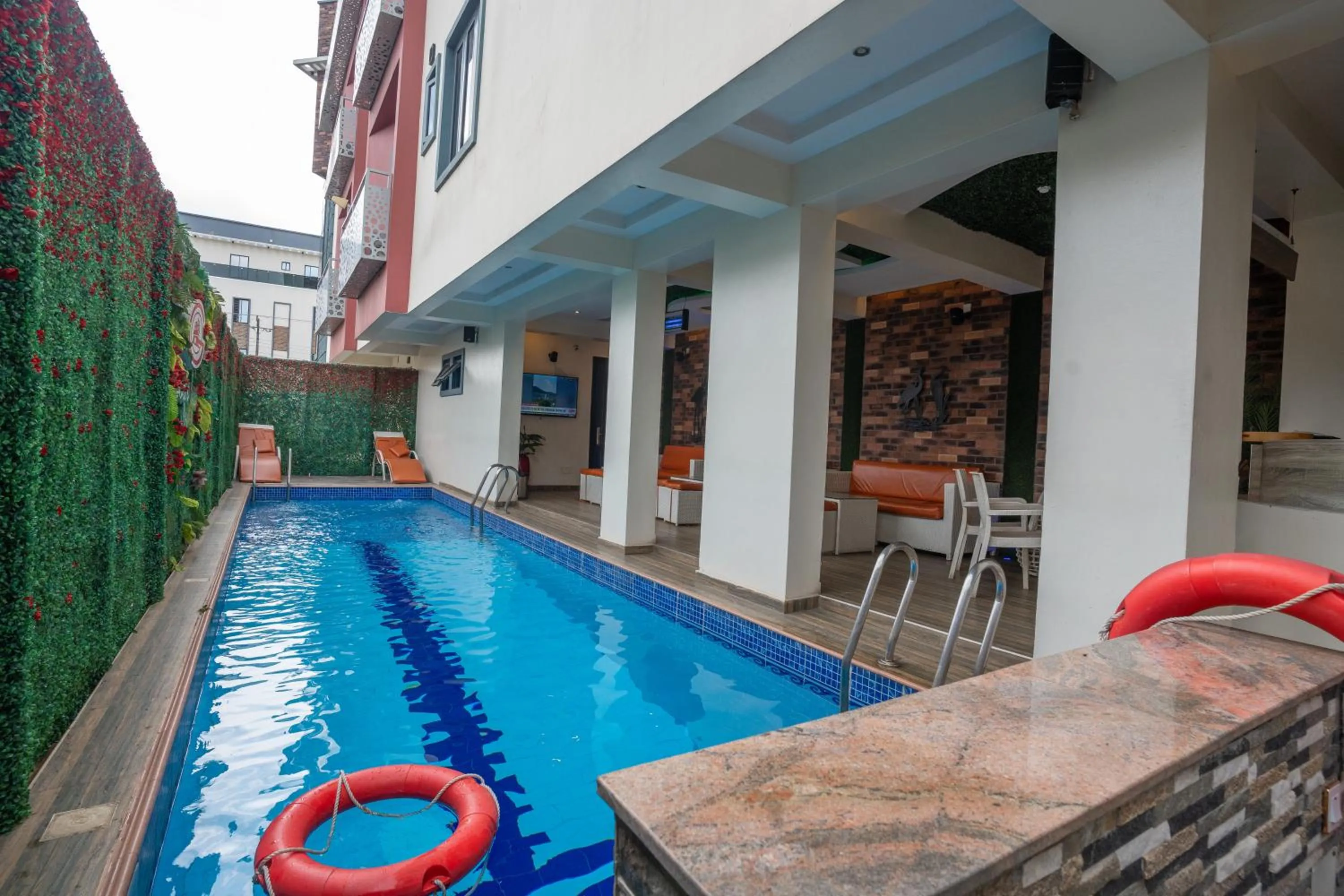 Swimming pool in God's Touch Apartments Signature