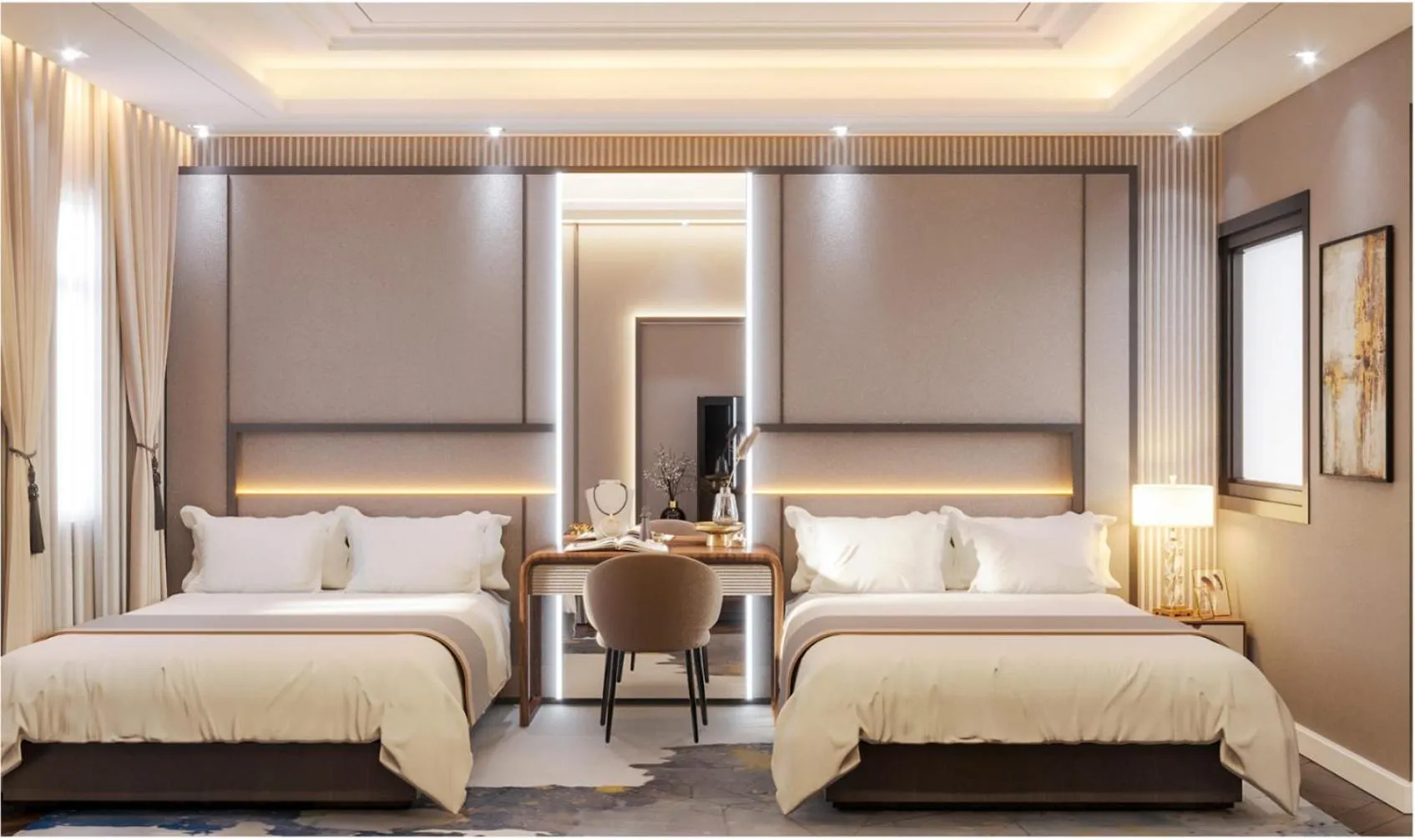 Bed in Halong Lavender Hotel