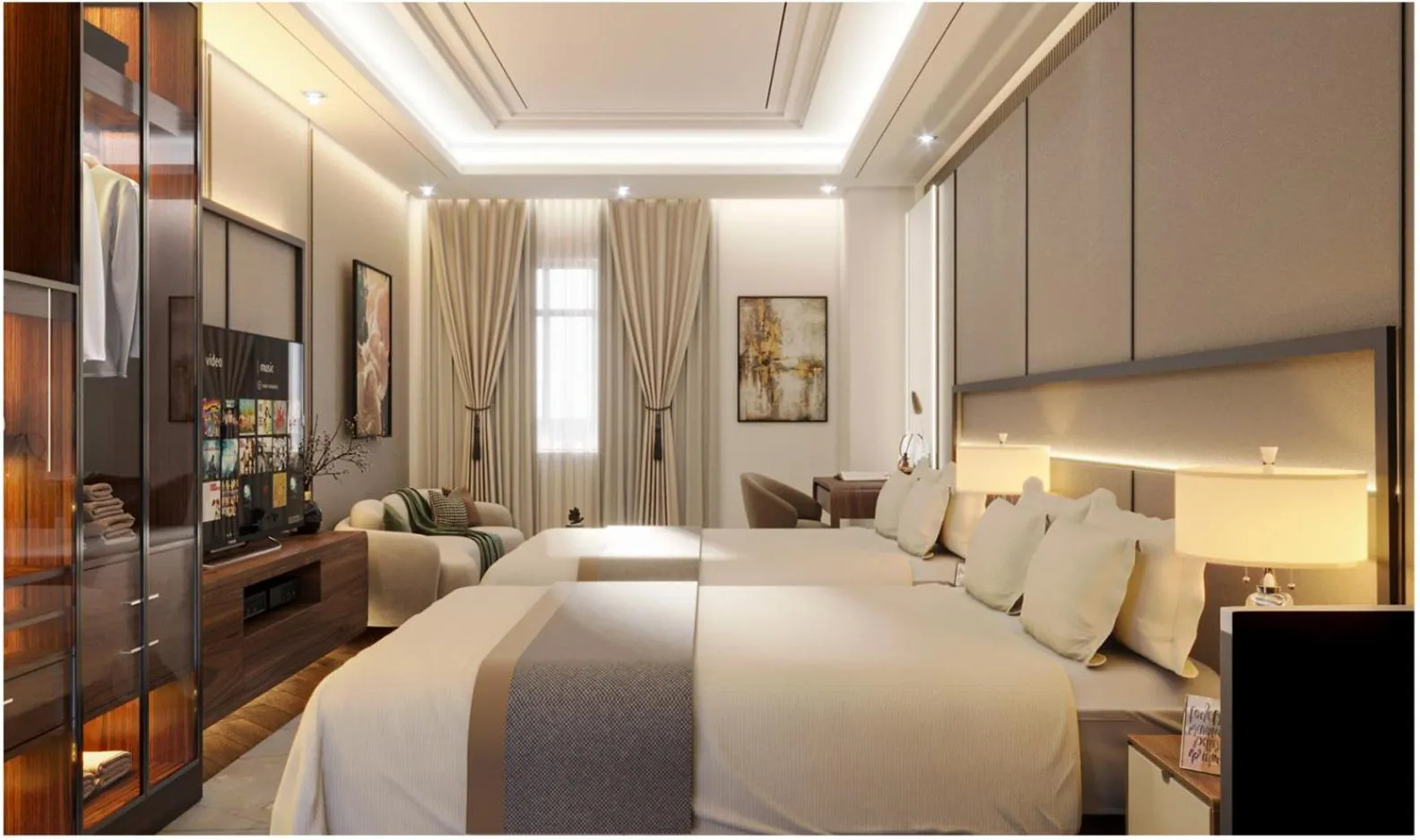 Bed in Halong Lavender Hotel