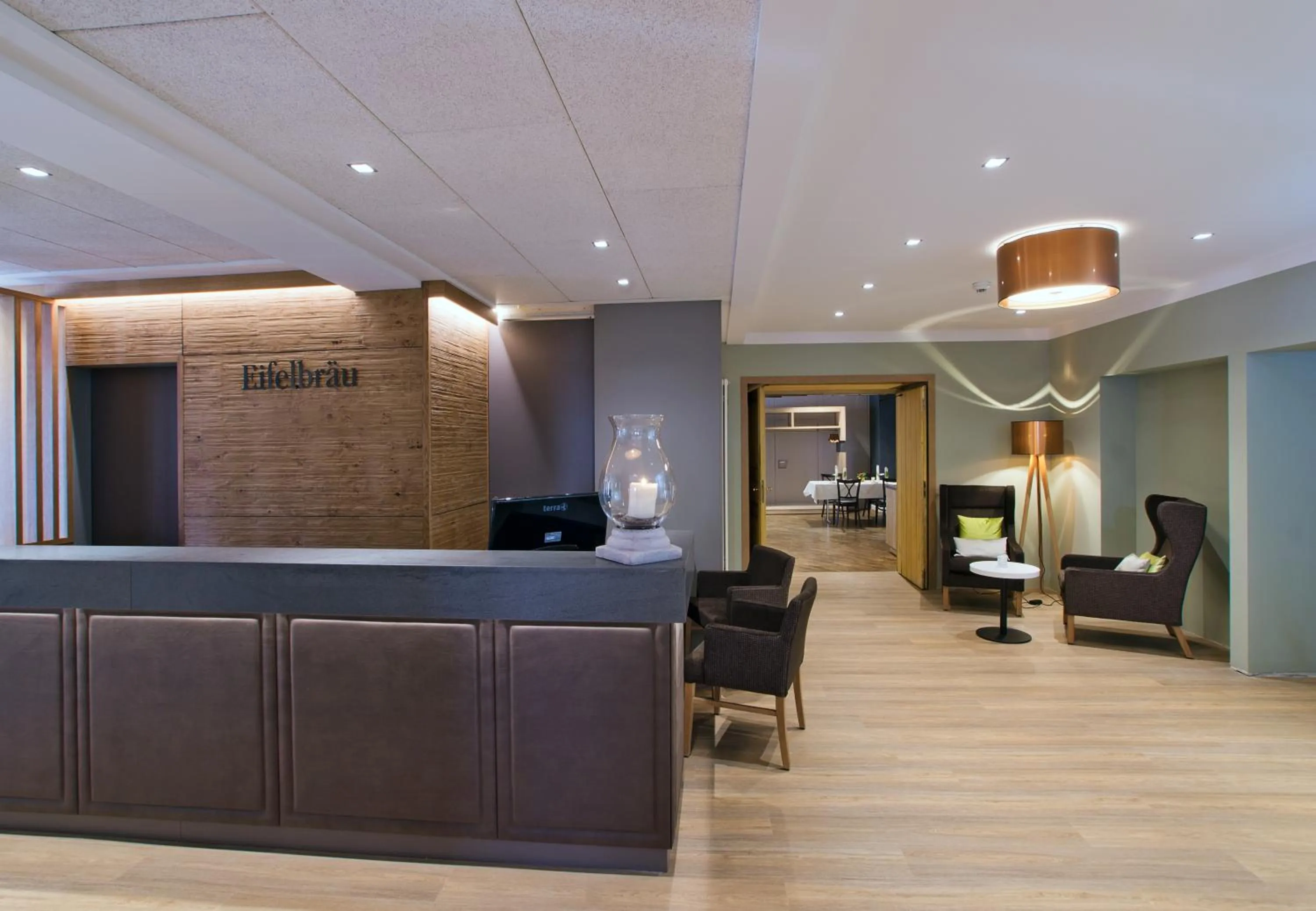 Lobby or reception in Hotel Eifelbräu