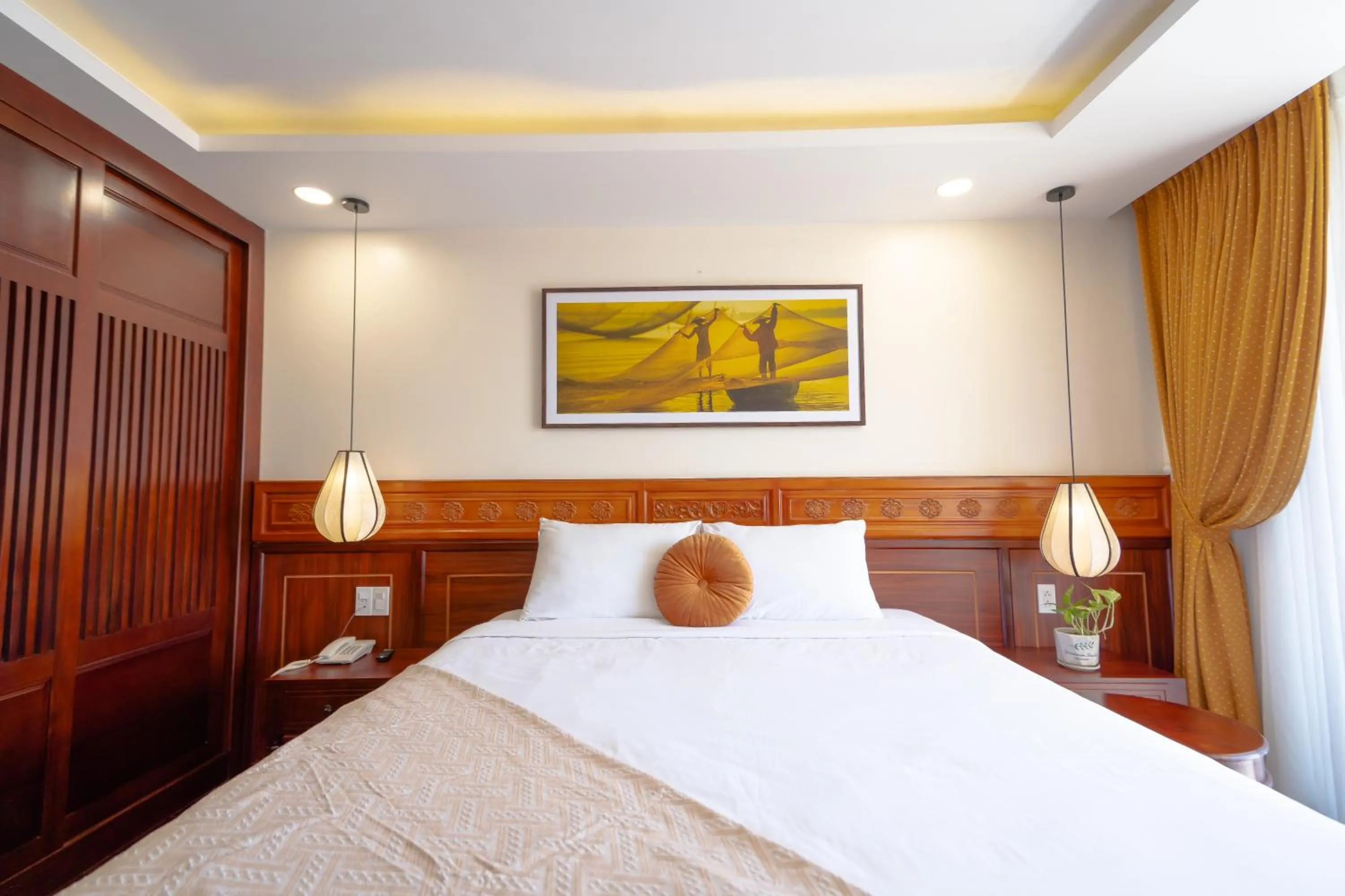 Bed in Virgo Villa Quê Hội An