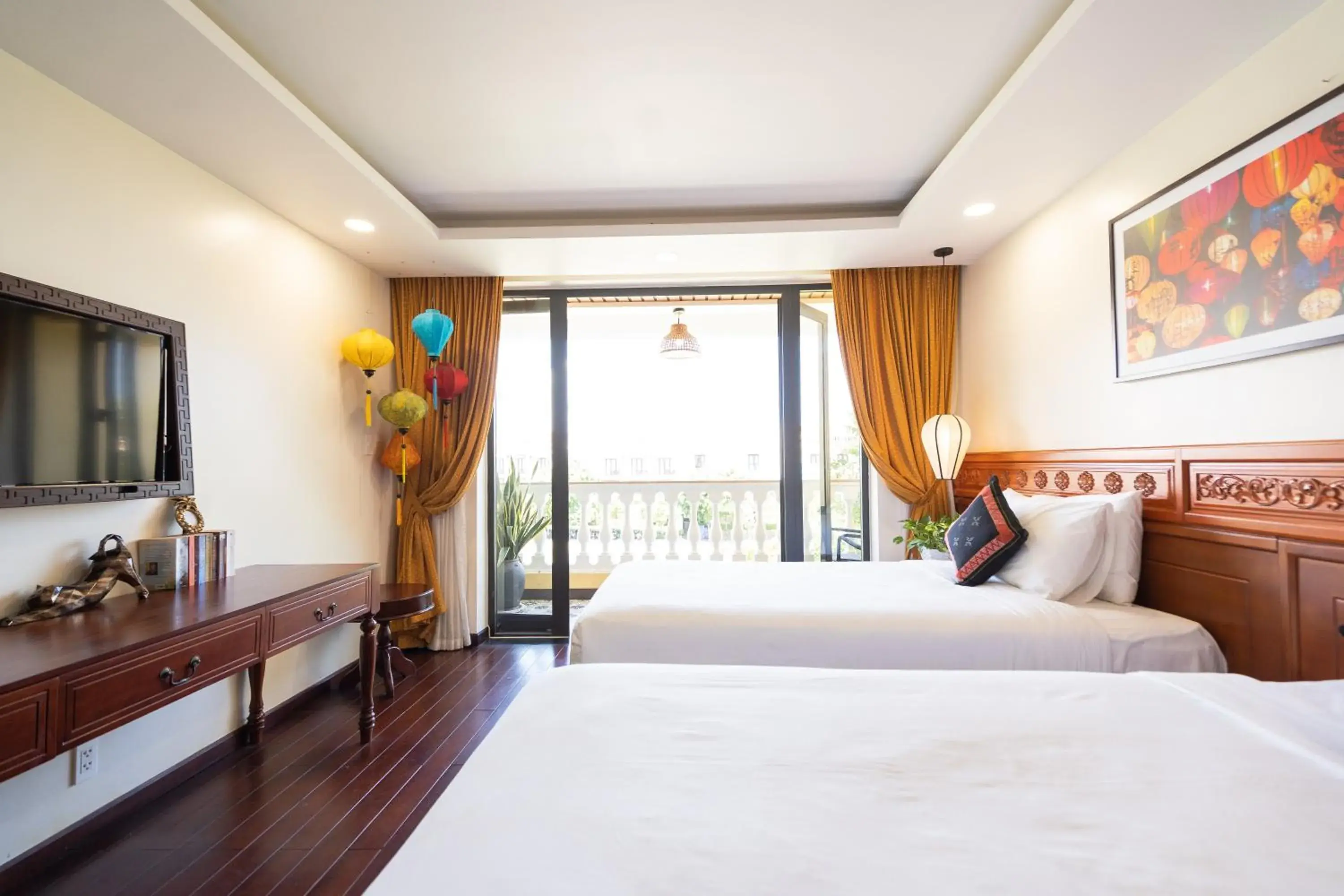 Twin Room with City View in Virgo Villa Quê Hội An Twin Room with City View in Virgo Villa Quê Hội An