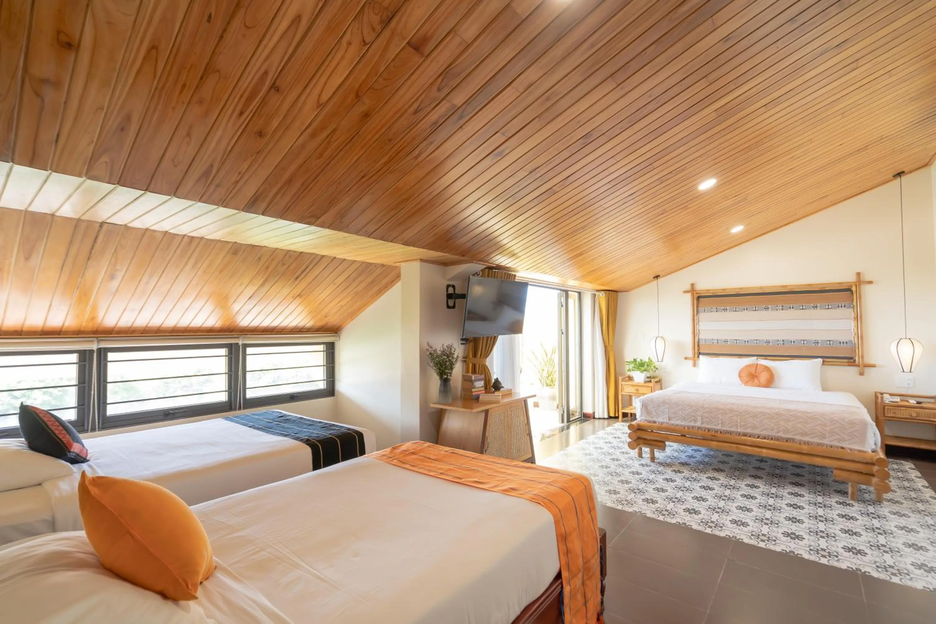 Bed in Virgo Villa Quê Hội An