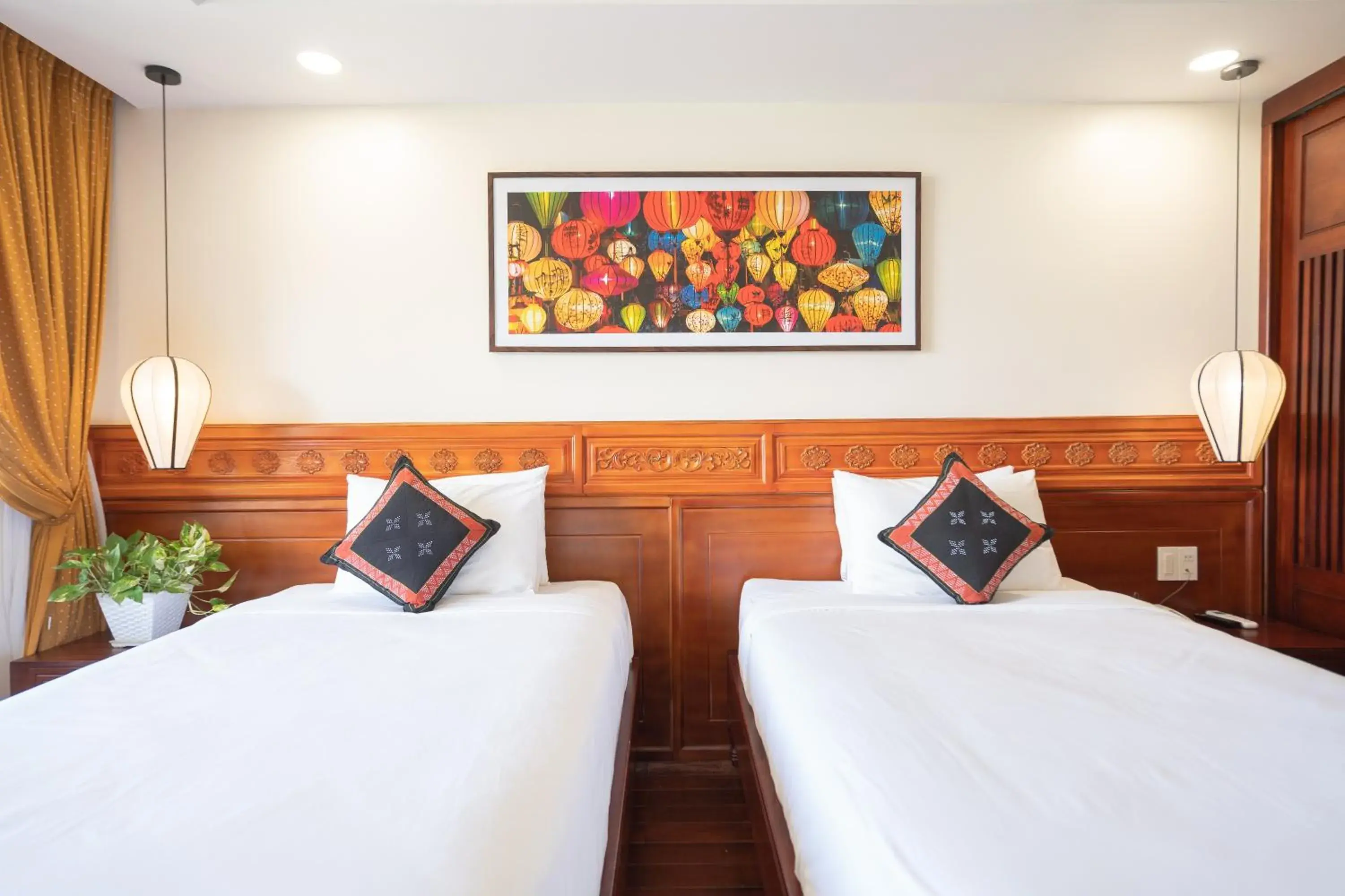 Twin Room with Lake View in Virgo Villa Quê Hội An Twin Room with Lake View in Virgo Villa Quê Hội An