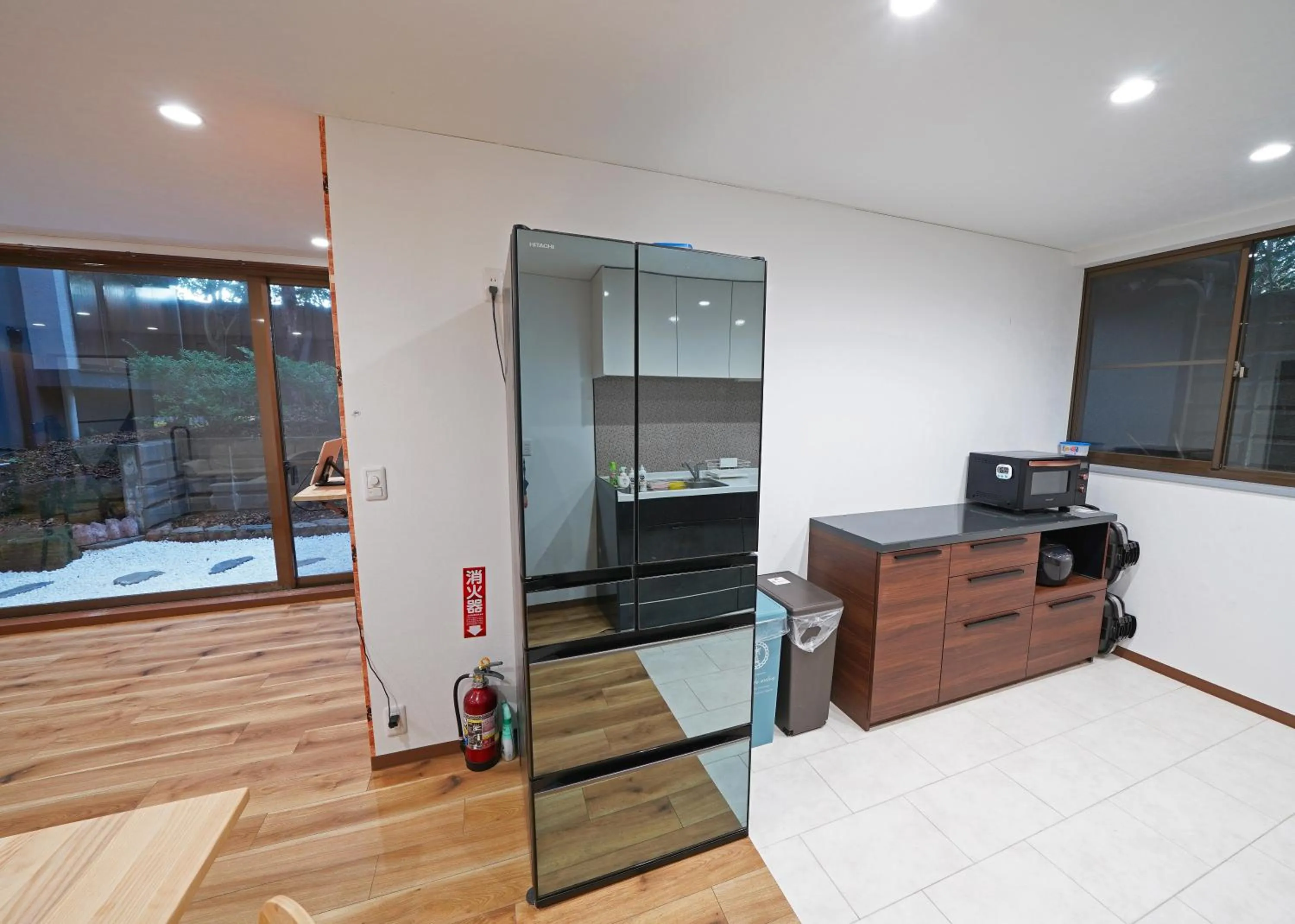 Kitchen or kitchenette, Bed in Villa Liberte Hakone Gora