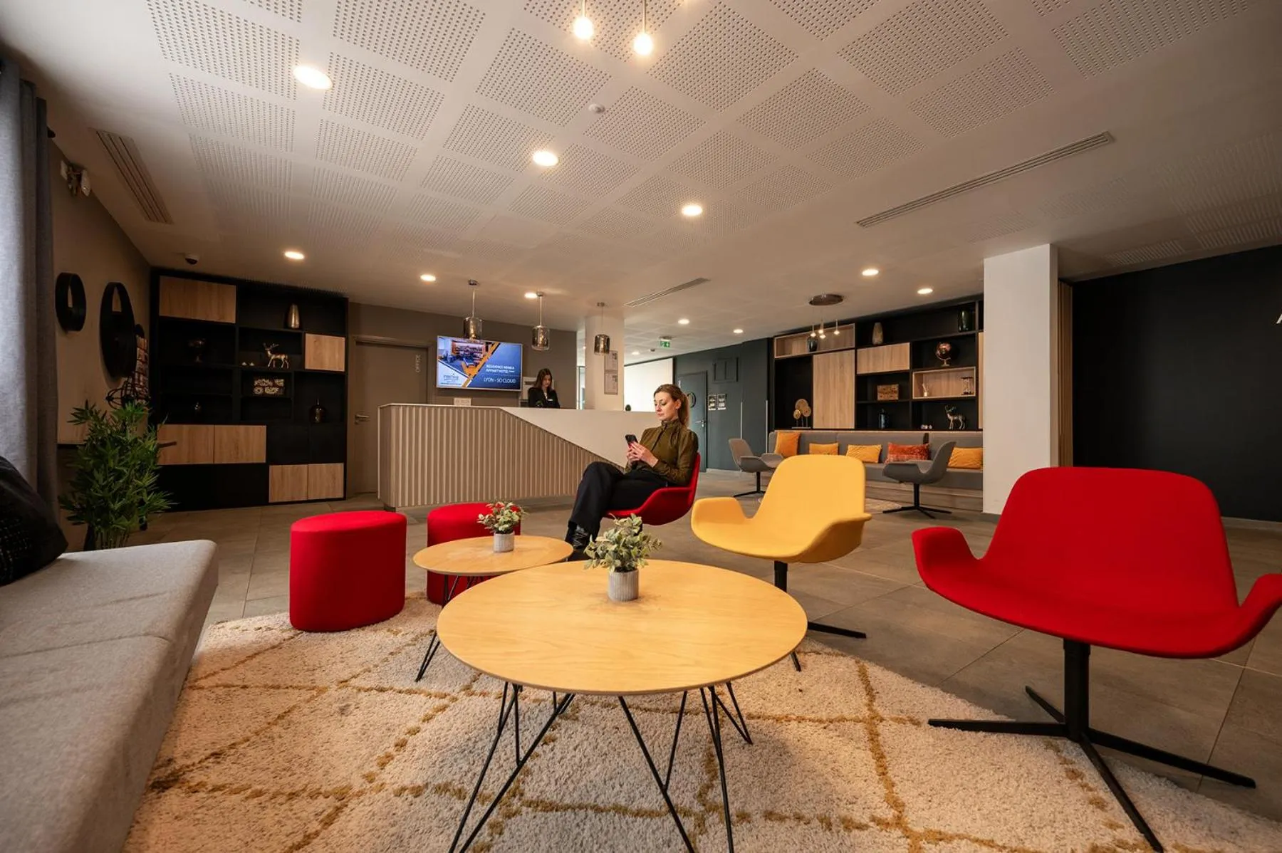 Seating area in Nemea Appart Hotel Europe Velizy Villacoublay