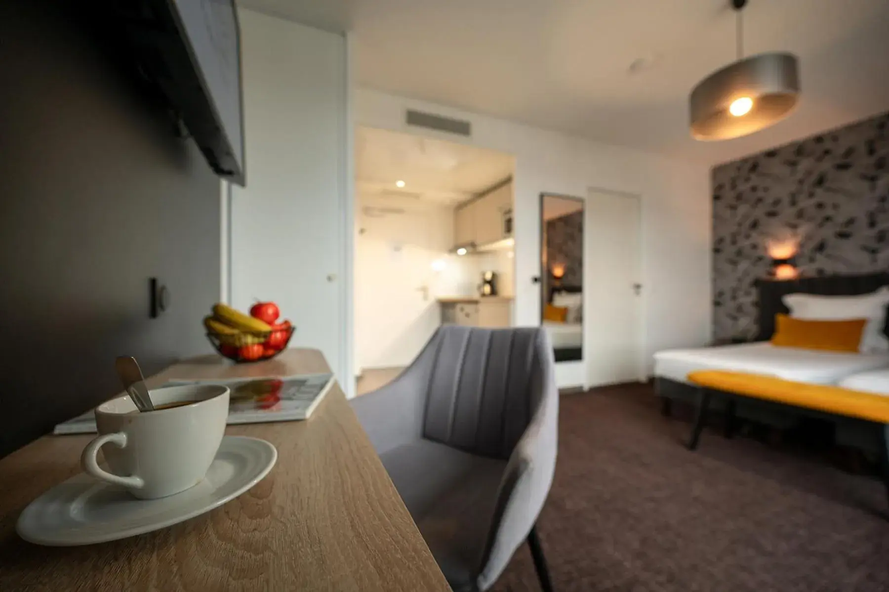 Photo of the whole room, Bed in Nemea Appart Hotel Europe Velizy Villacoublay Photo of the whole room, Bed in Nemea Appart Hotel Europe Velizy Villacoublay