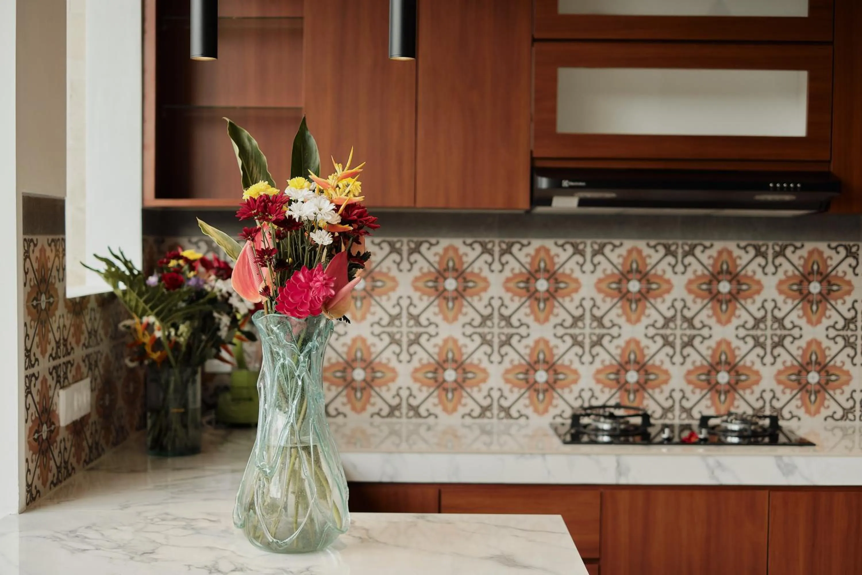 Kitchen or kitchenette in Villa Wananta