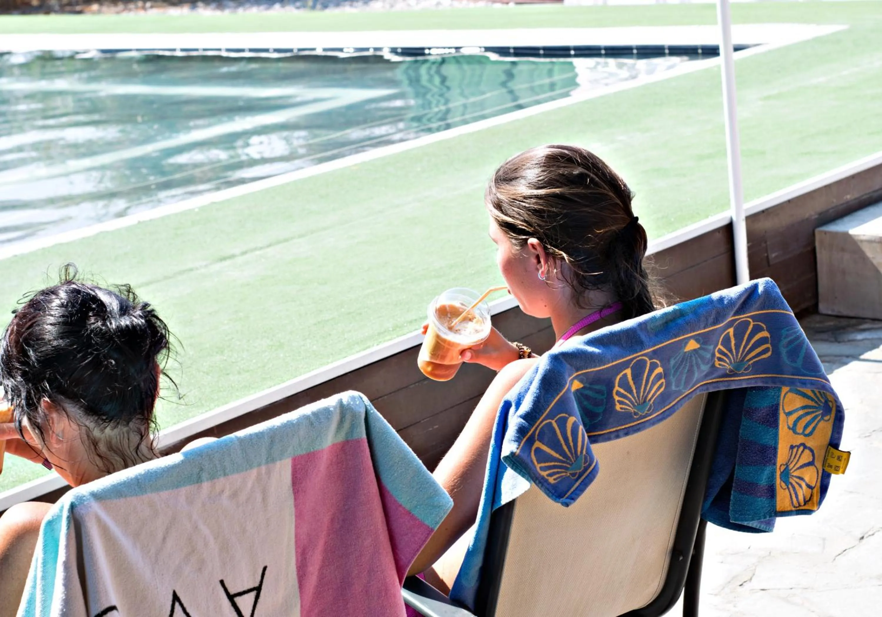 People in Sun Beach Lindos