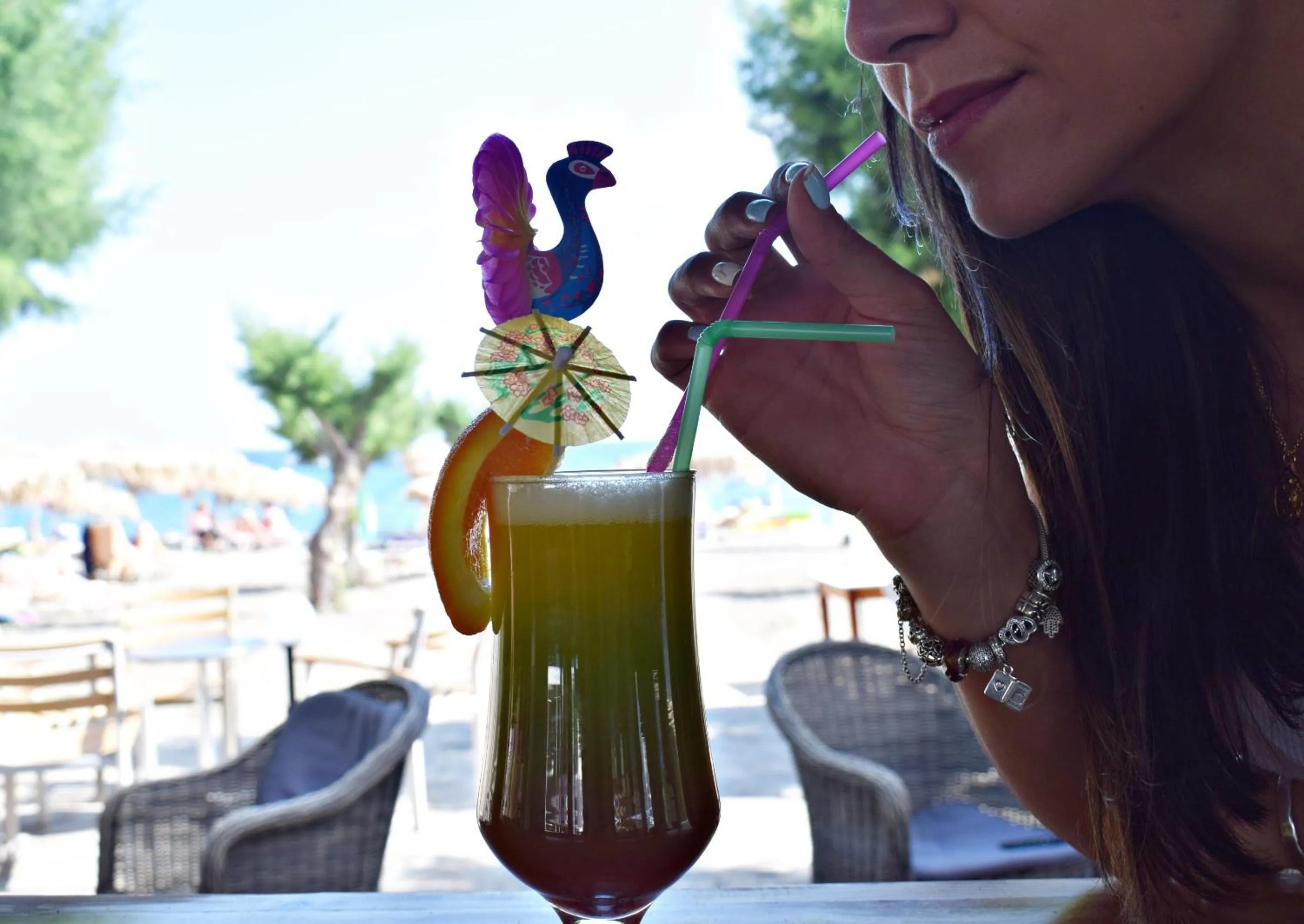 People in Sun Beach Lindos