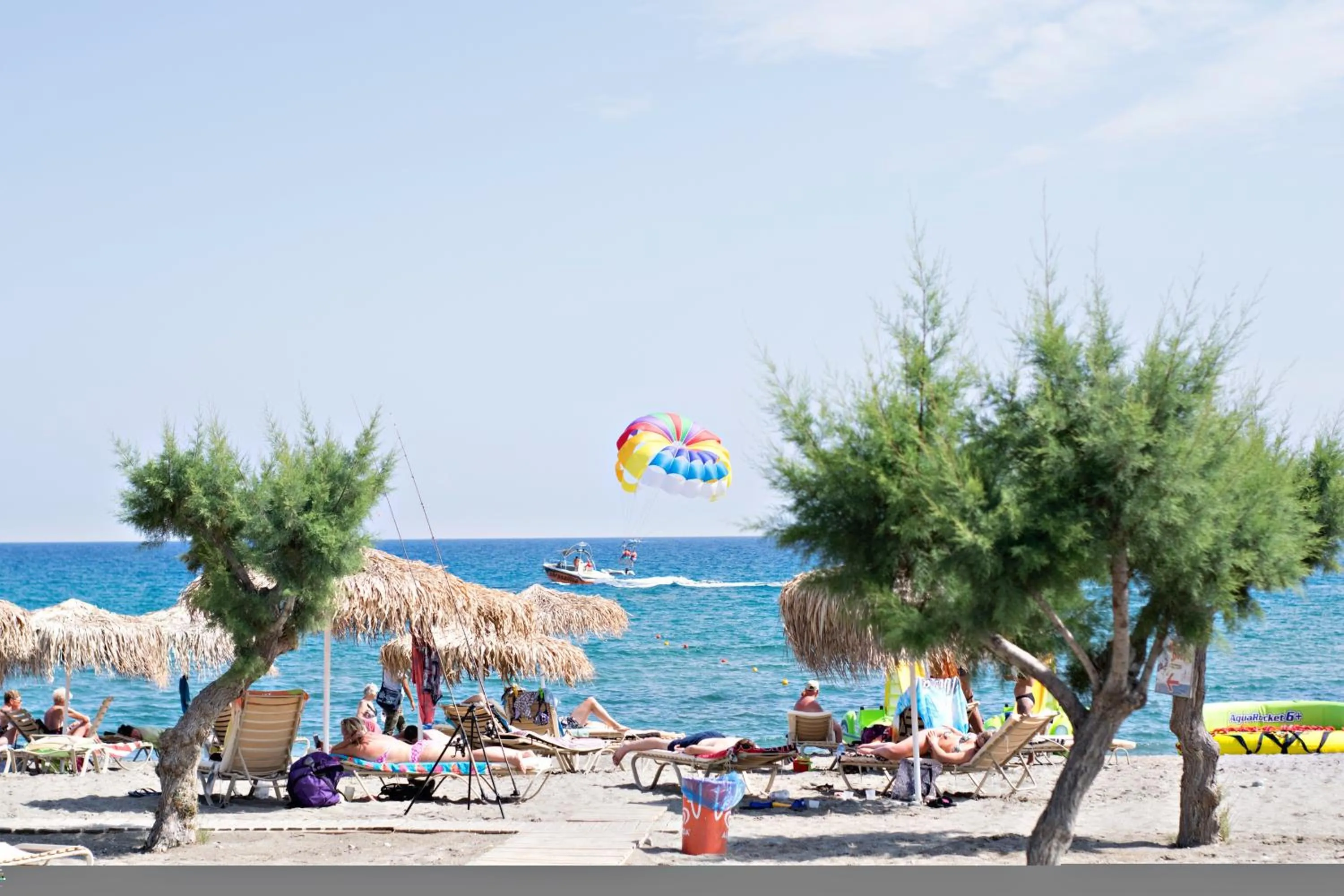 People in Sun Beach Lindos