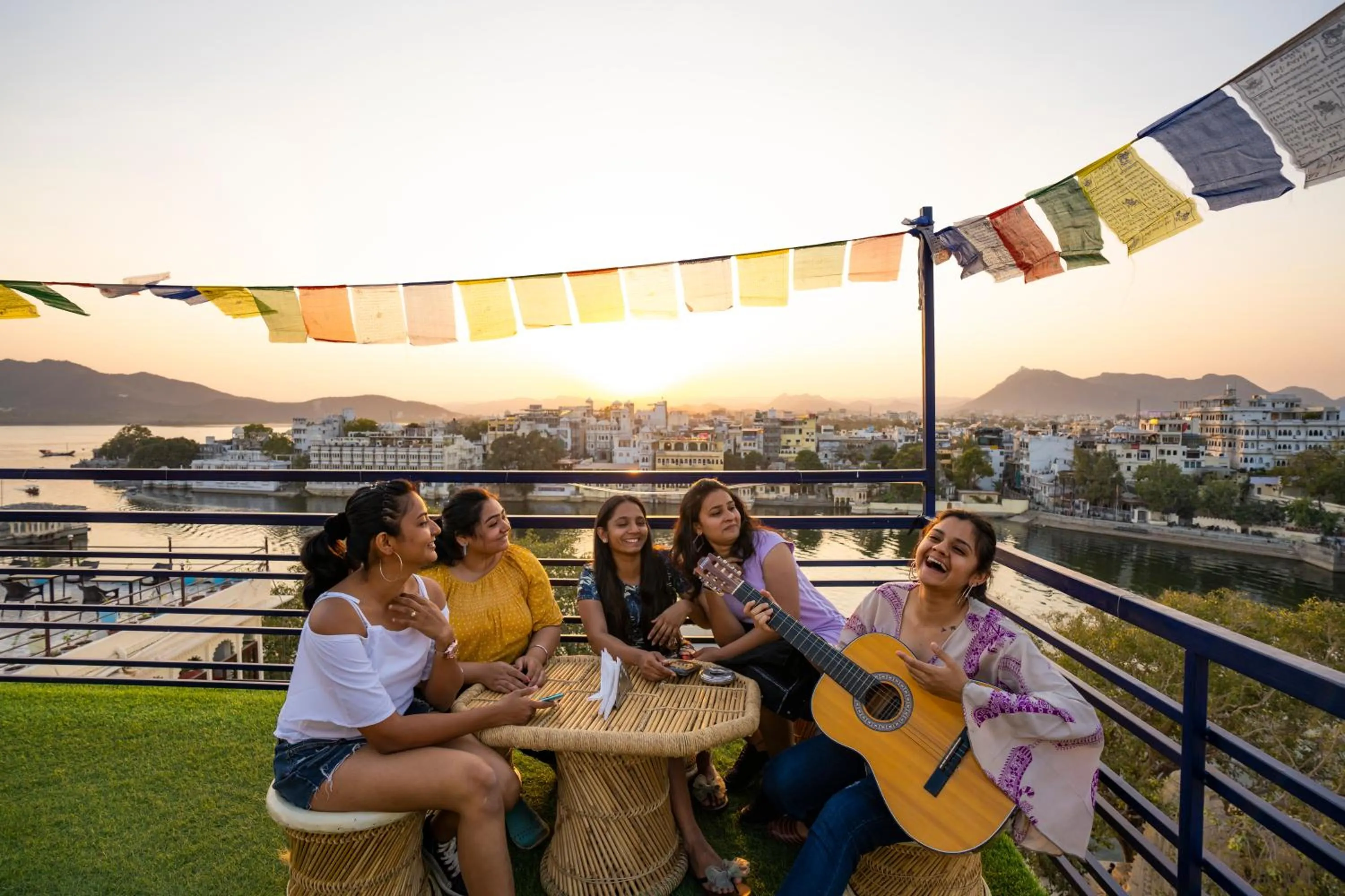 Balcony/Terrace in Shalom Backpackers Udaipur