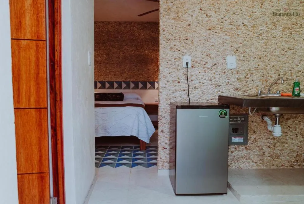 Kitchen or kitchenette in Hotel Boutique Bugambilias