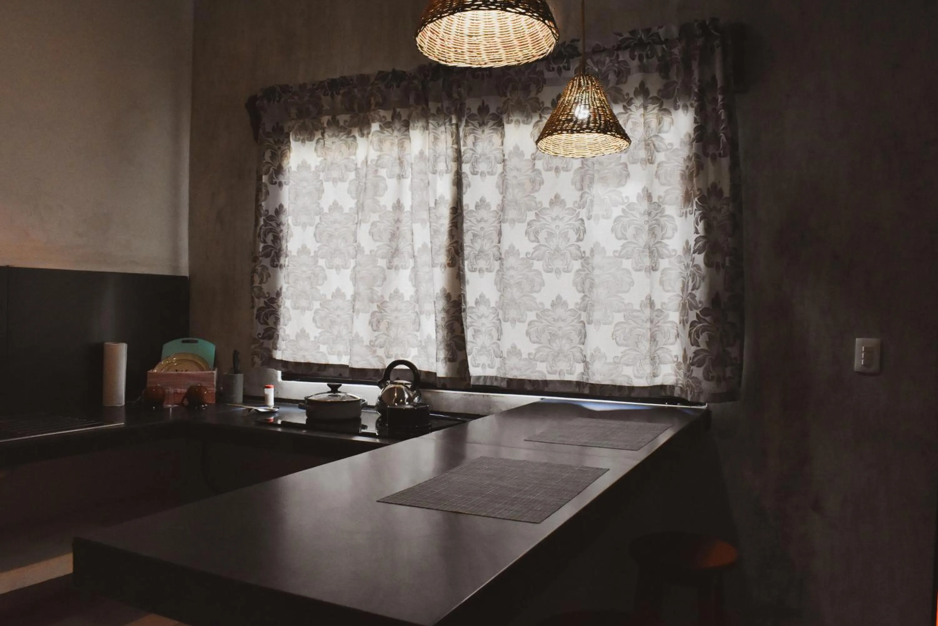 Kitchen or kitchenette in Hotel Boutique Bugambilias