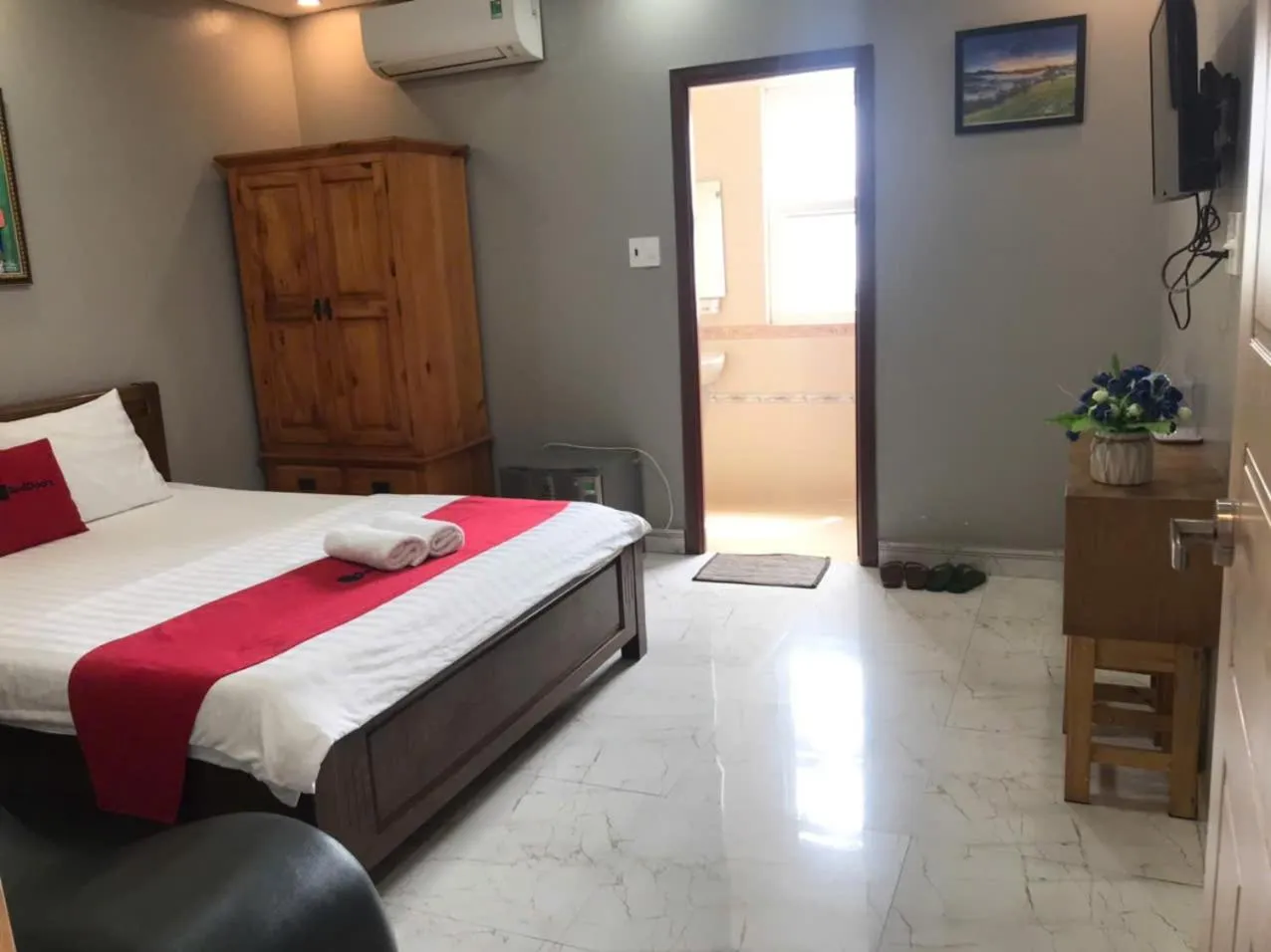 Bed in Bờ Sông Hotel