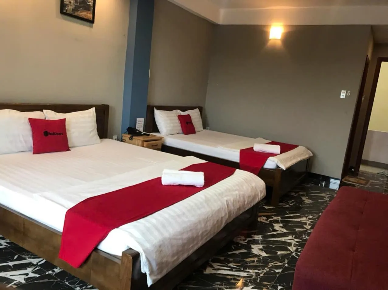 Bed in Bờ Sông Hotel