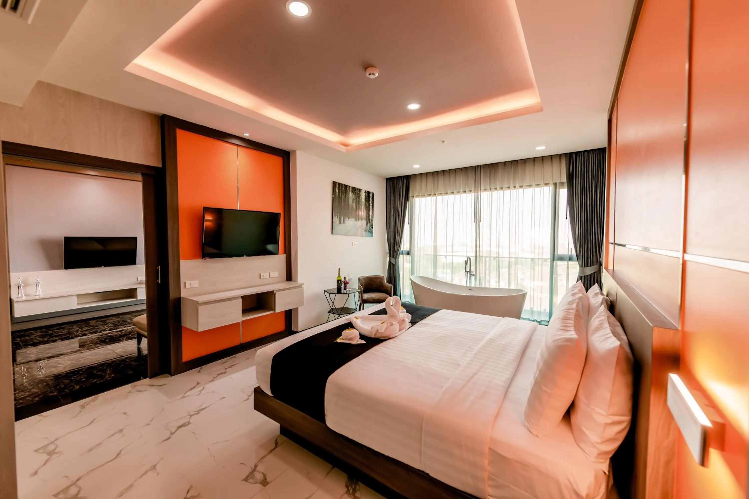 Bed in The Proud Hotel Pattaya - SHA Certified