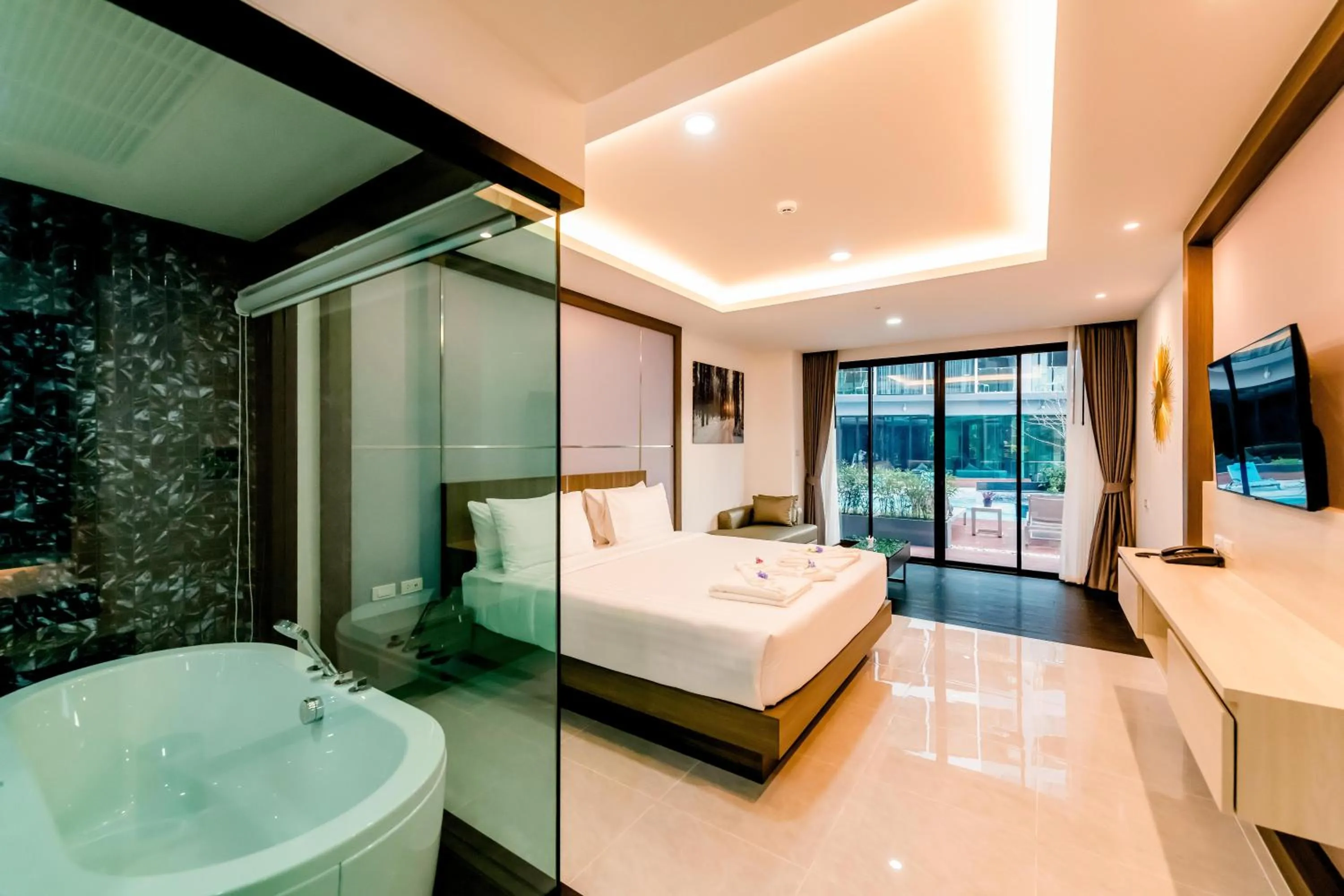 Bed in The Proud Hotel Pattaya - SHA Certified