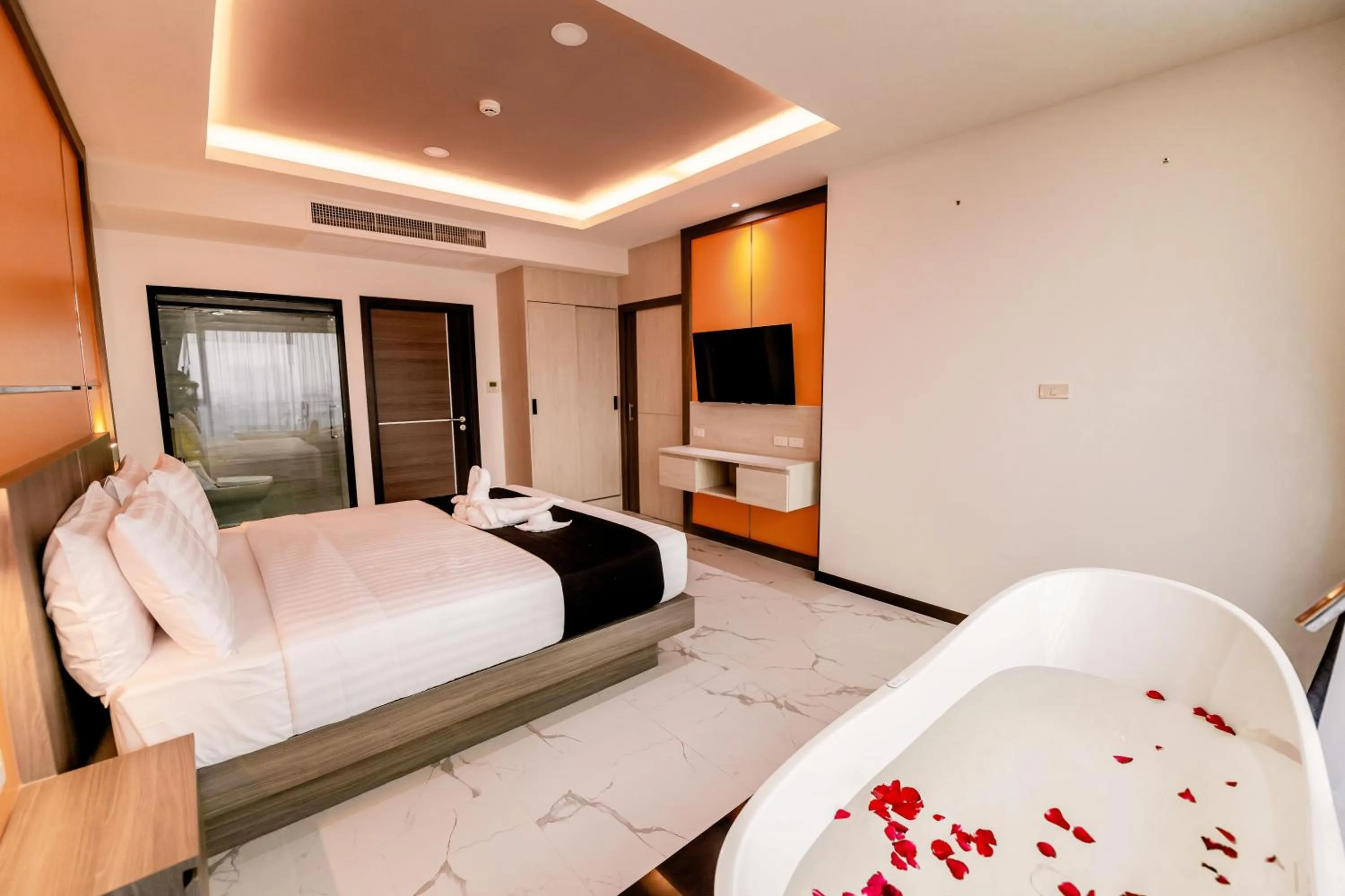 Bed in The Proud Hotel Pattaya - SHA Certified