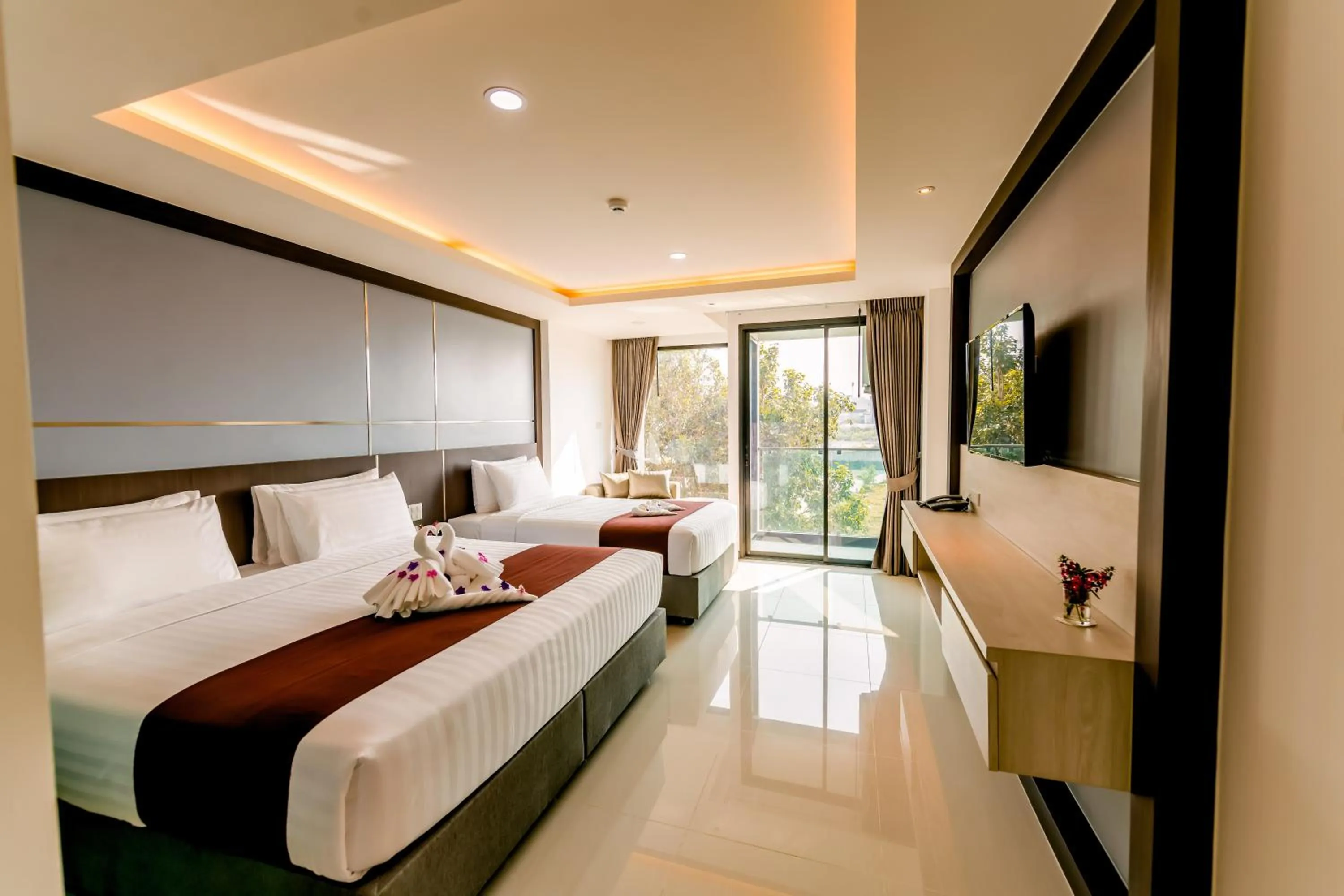 Bed in The Proud Hotel Pattaya - SHA Certified