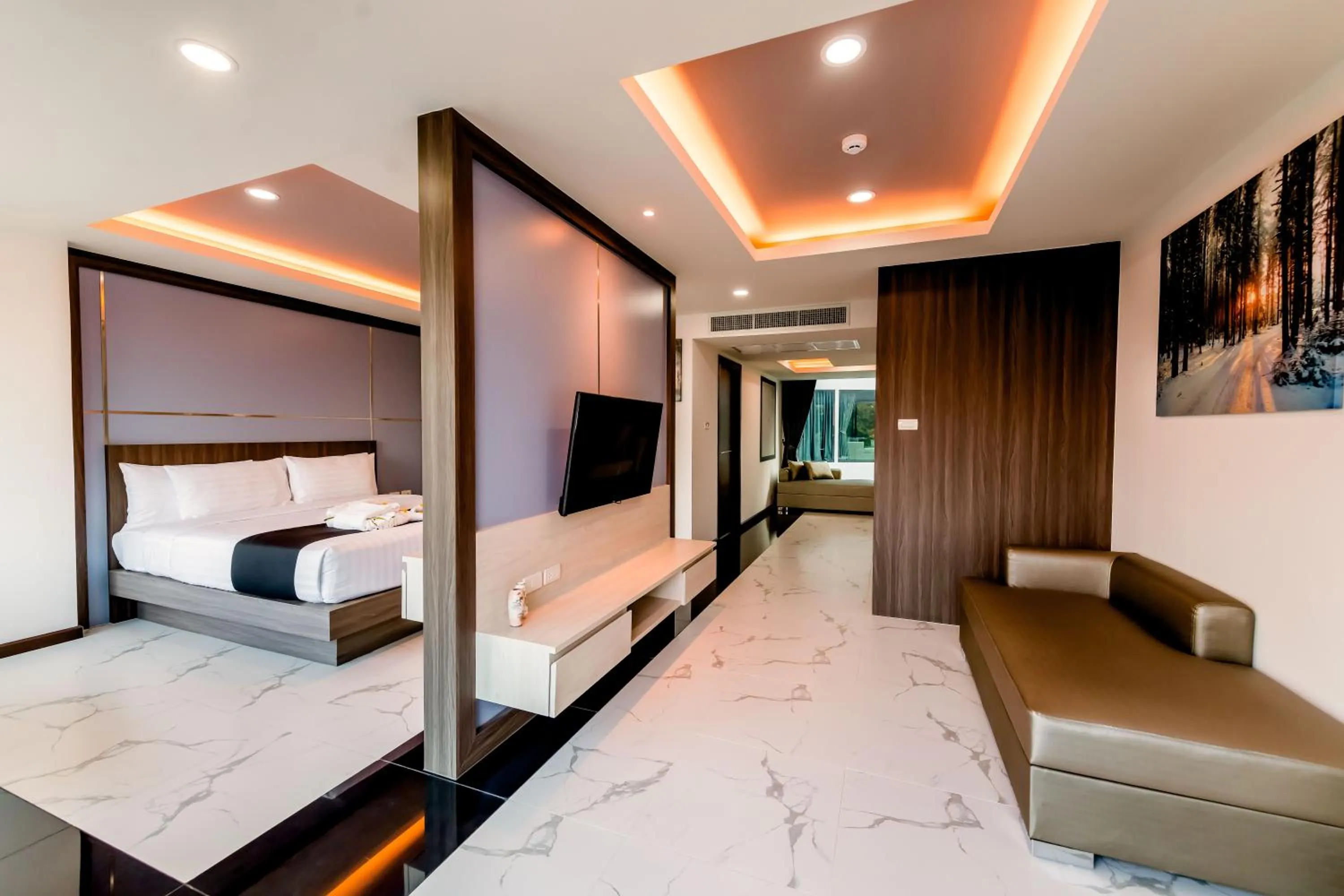 Bed in The Proud Hotel Pattaya - SHA Certified