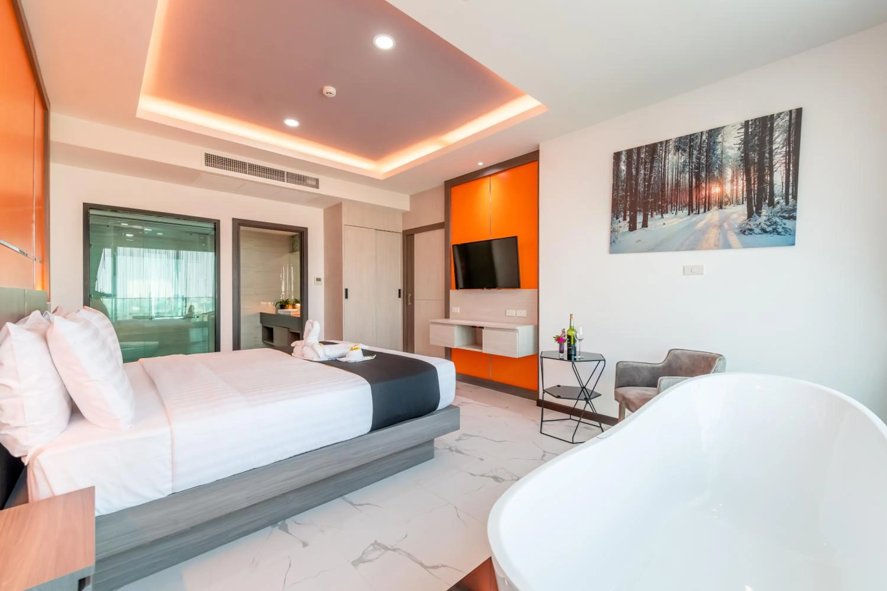 Bed in The Proud Hotel Pattaya - SHA Certified