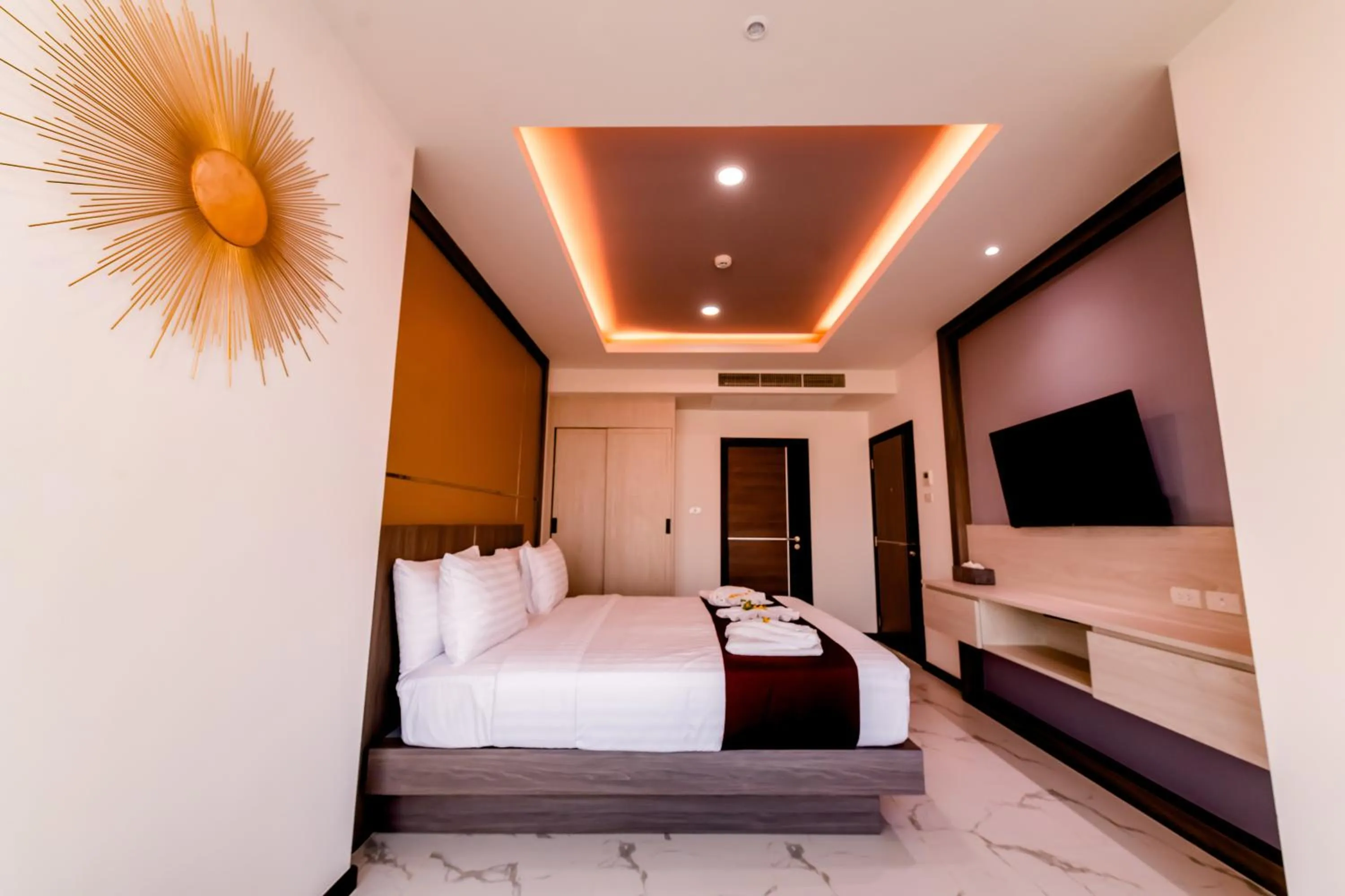 Bed in The Proud Hotel Pattaya - SHA Certified