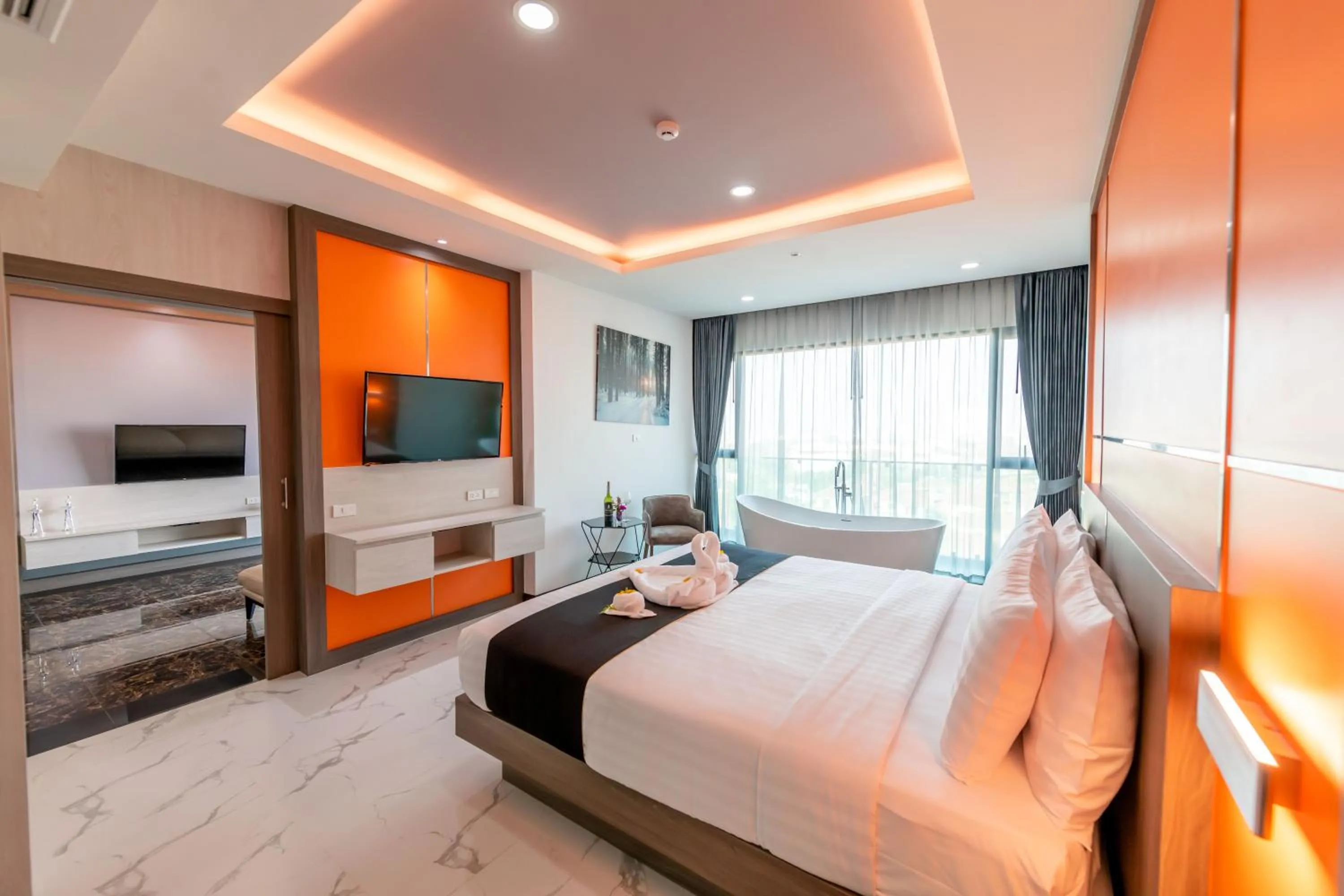 Bed in The Proud Hotel Pattaya - SHA Certified