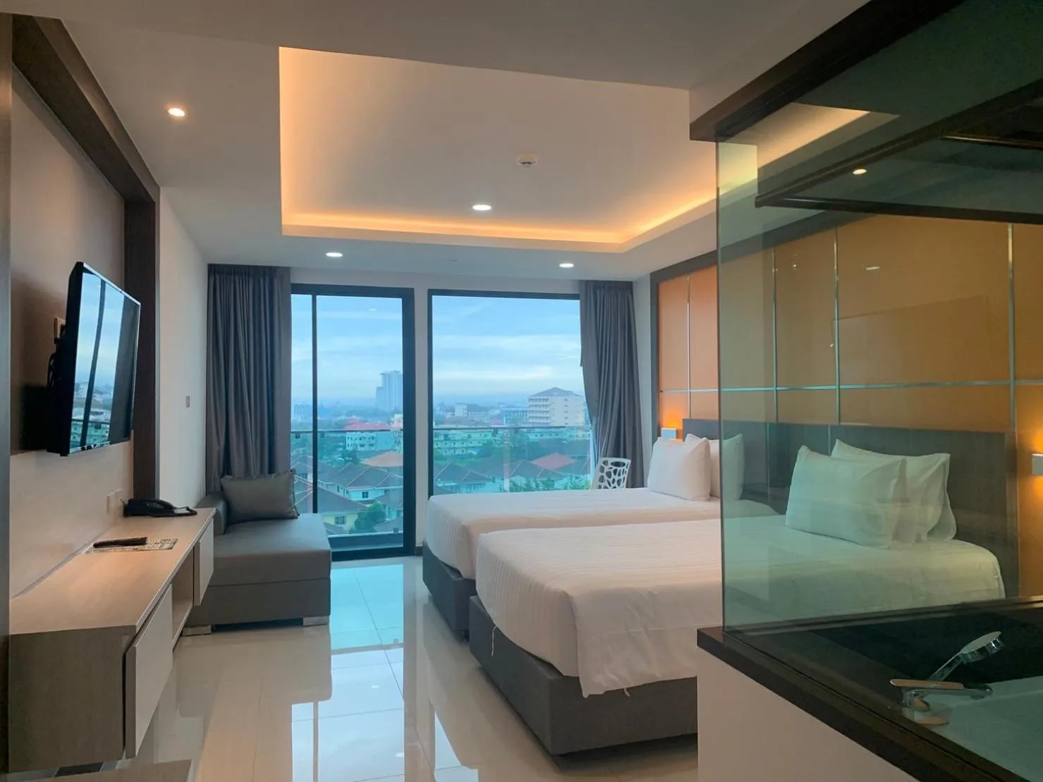 Bed in The Proud Hotel Pattaya - SHA Certified