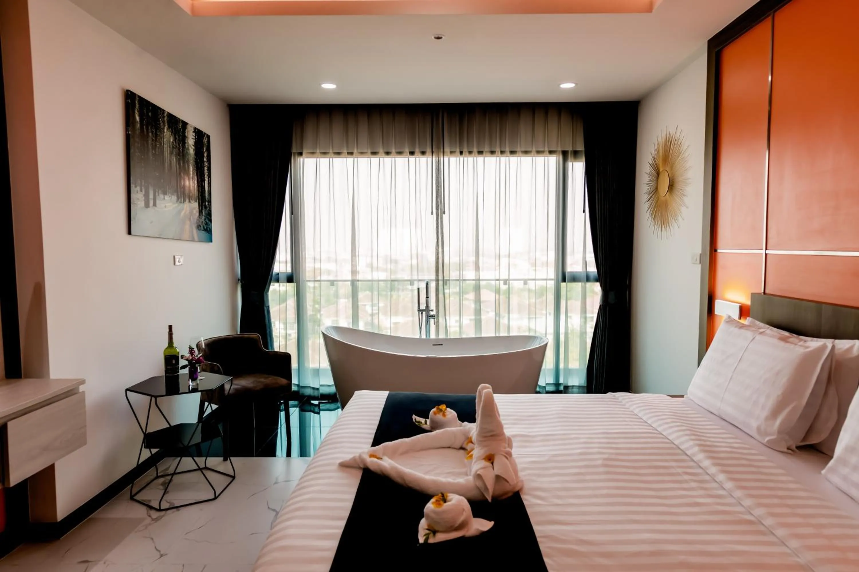 Bed in The Proud Hotel Pattaya - SHA Certified