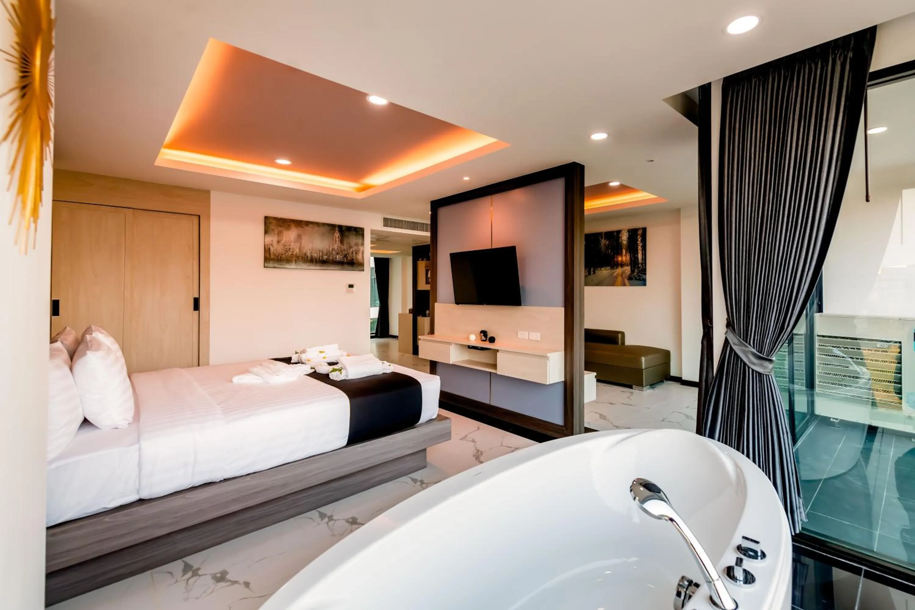 Bed in The Proud Hotel Pattaya - SHA Certified