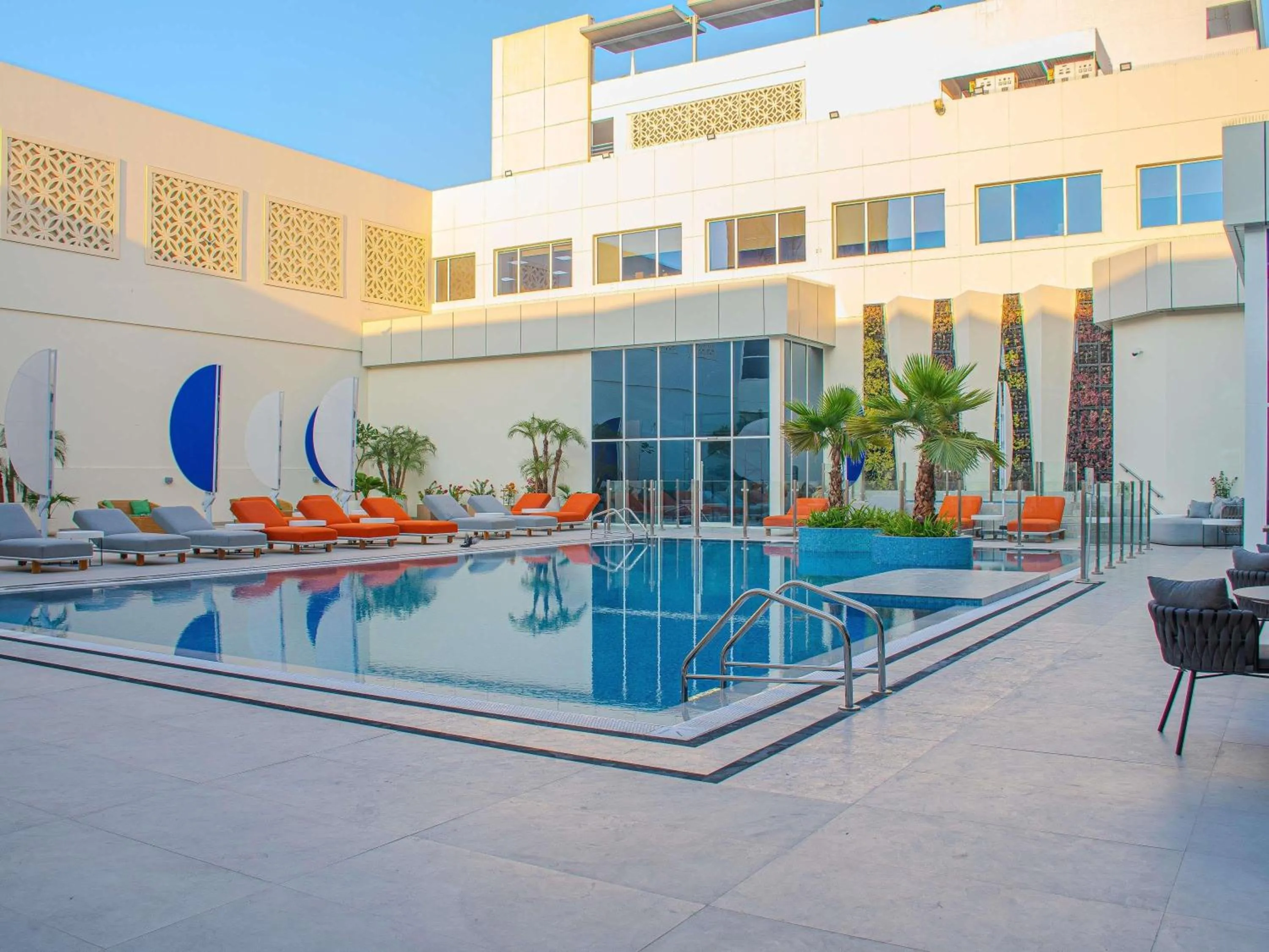 Pool view in Novotel Dubai World Trade Centre