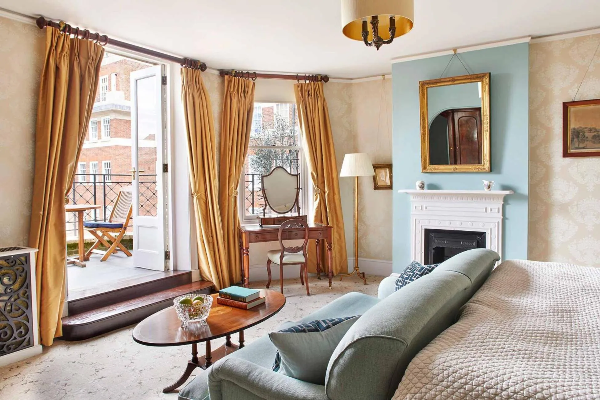 Balcony/Terrace, Bed in Home House - Private Member's Club