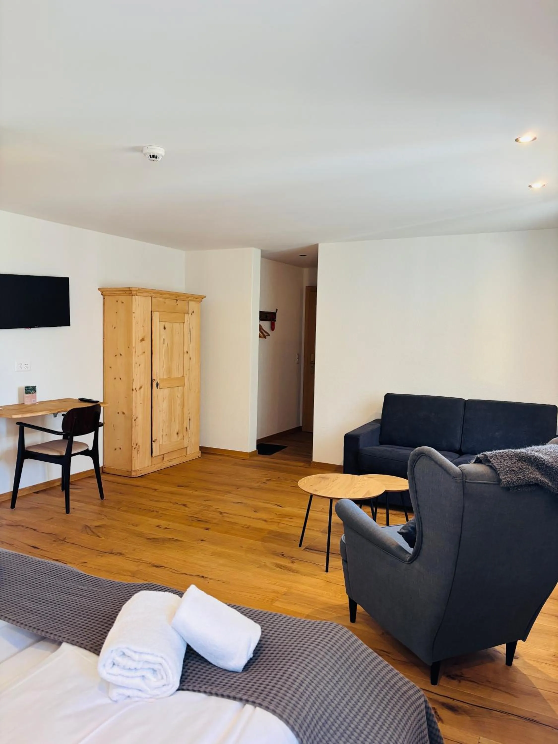 Bed in Typically Swiss Hotel Ermitage